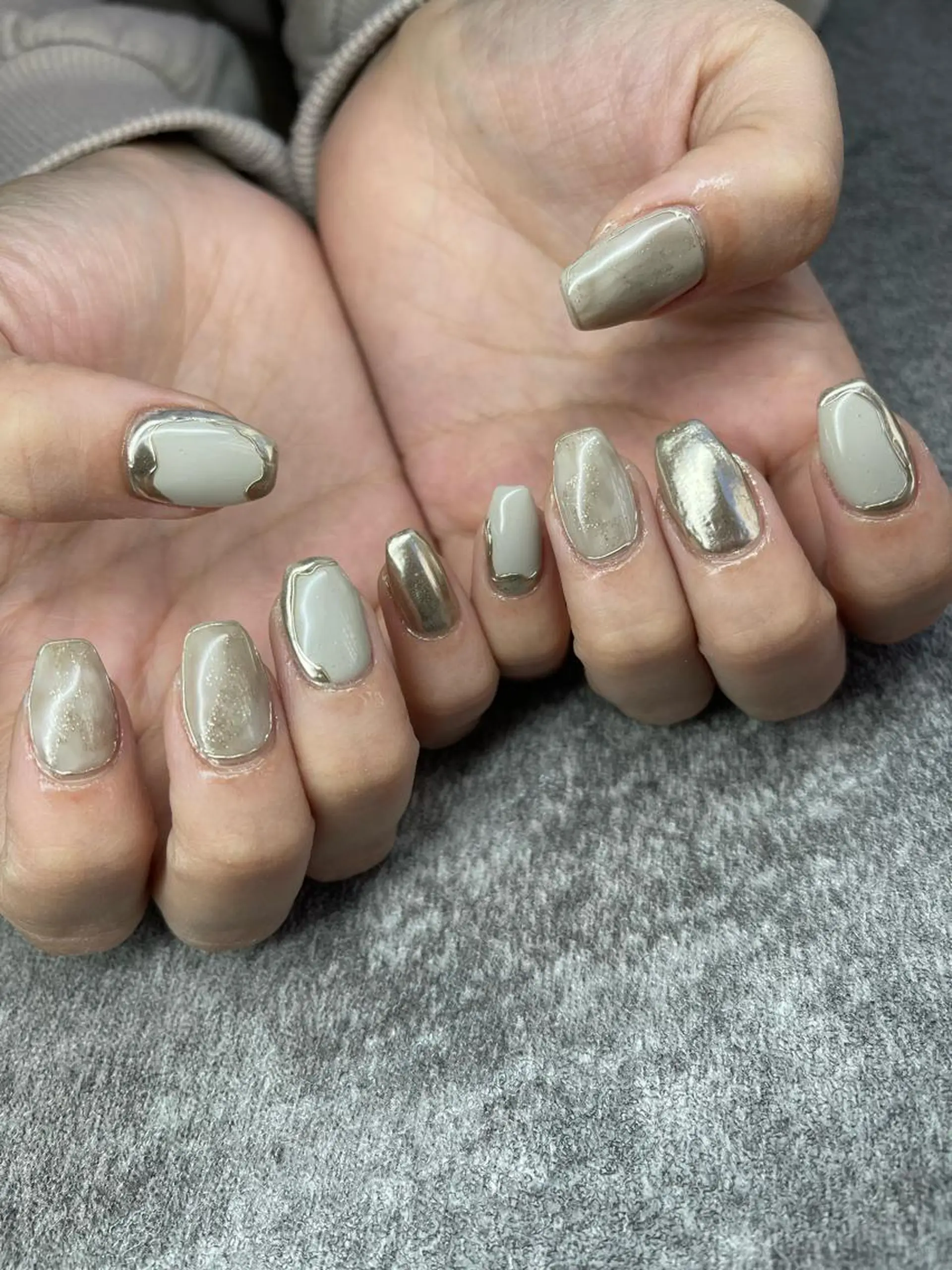 セミロング ネイル 長さ出し専門 nynaのネイルデザイン