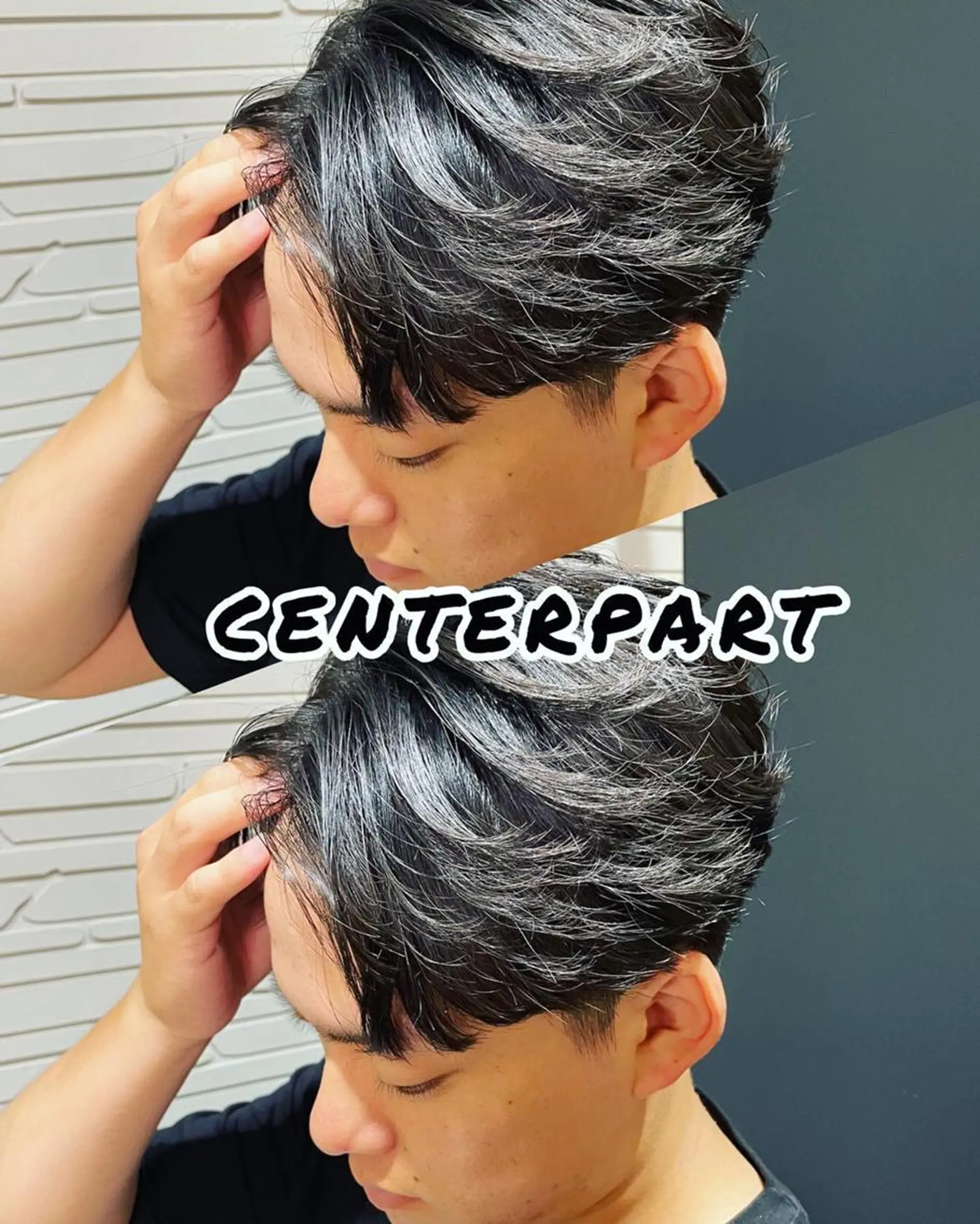 メンズ メンズブリーチ センターパート メンズパーマ 仙台/メンズ/ フェザー/リョウのヘアスタイル