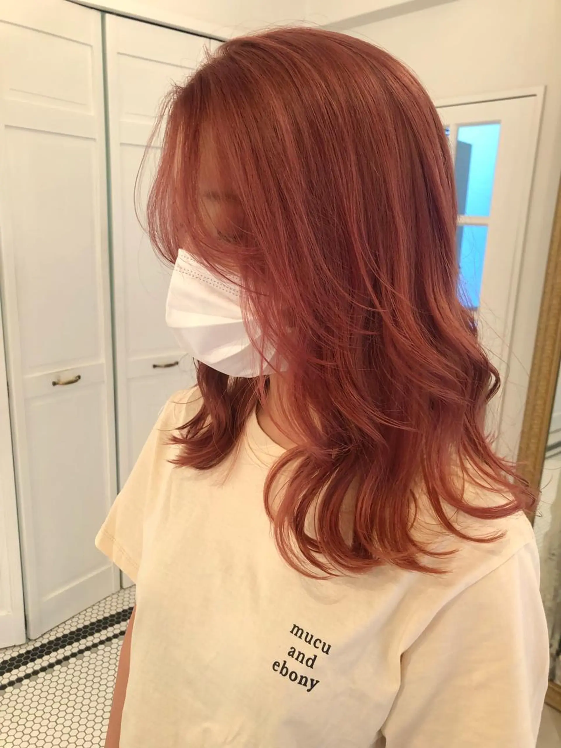 カラー ヘアカラー ブリーチカラー🎀 韓国風/寺門美優のヘアスタイル