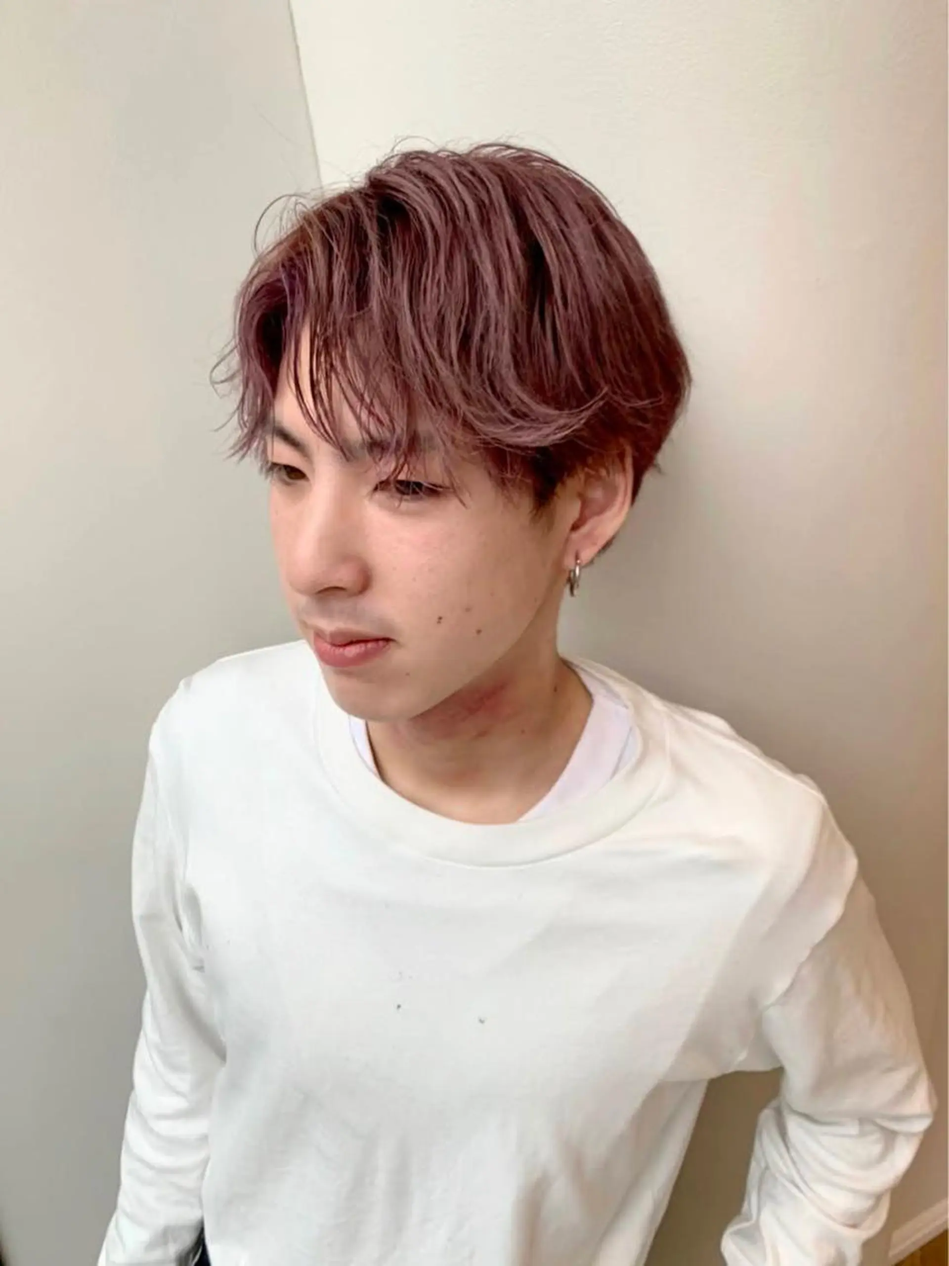 カラー メンズ メンズブリーチ ブリーチ ピンクカラー カット #ケアブリーチ# MASAのヘアスタイル