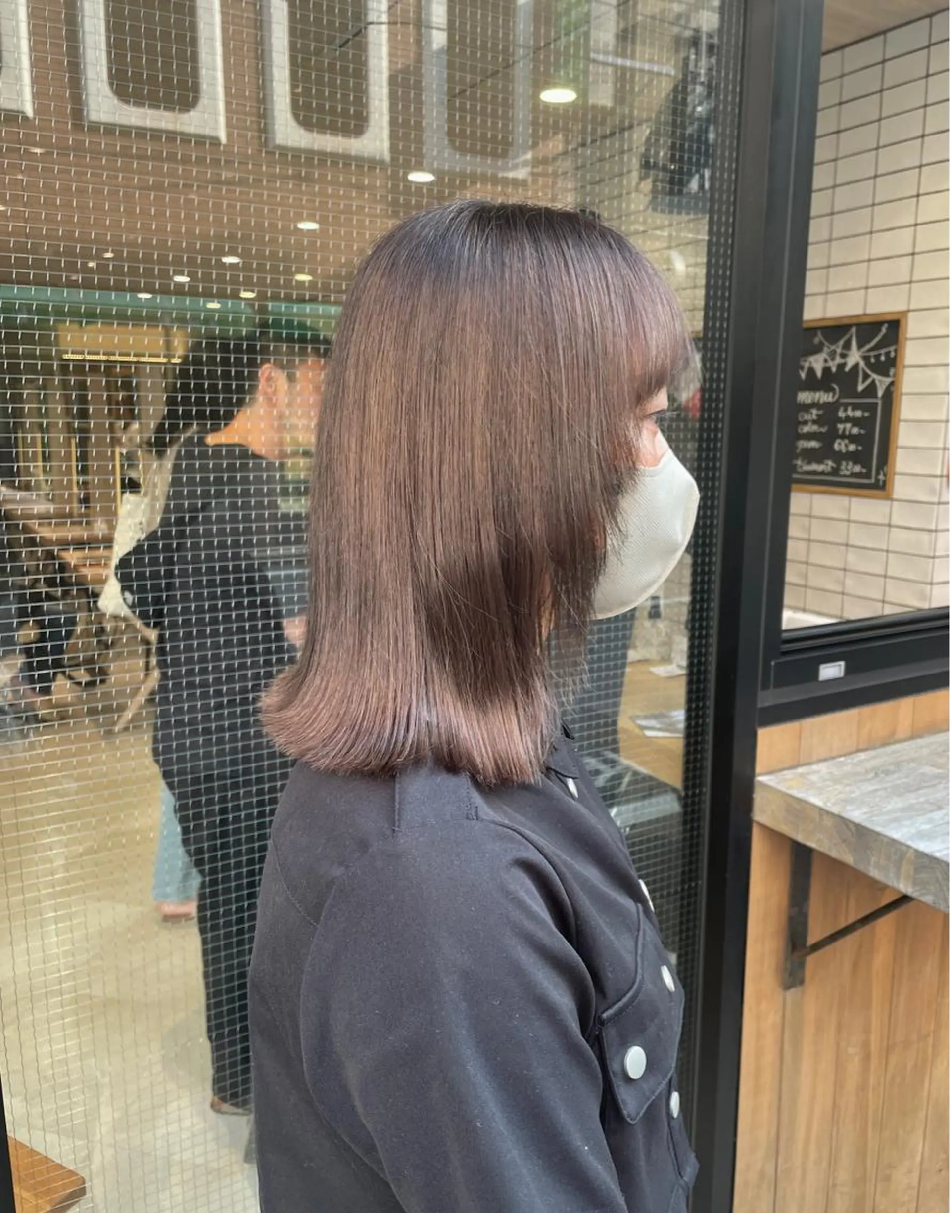 ミディアム カラー グレージュ カット ヘアカラー カラー/レイヤー/ 髪質改善/PAAQのヘアスタイル