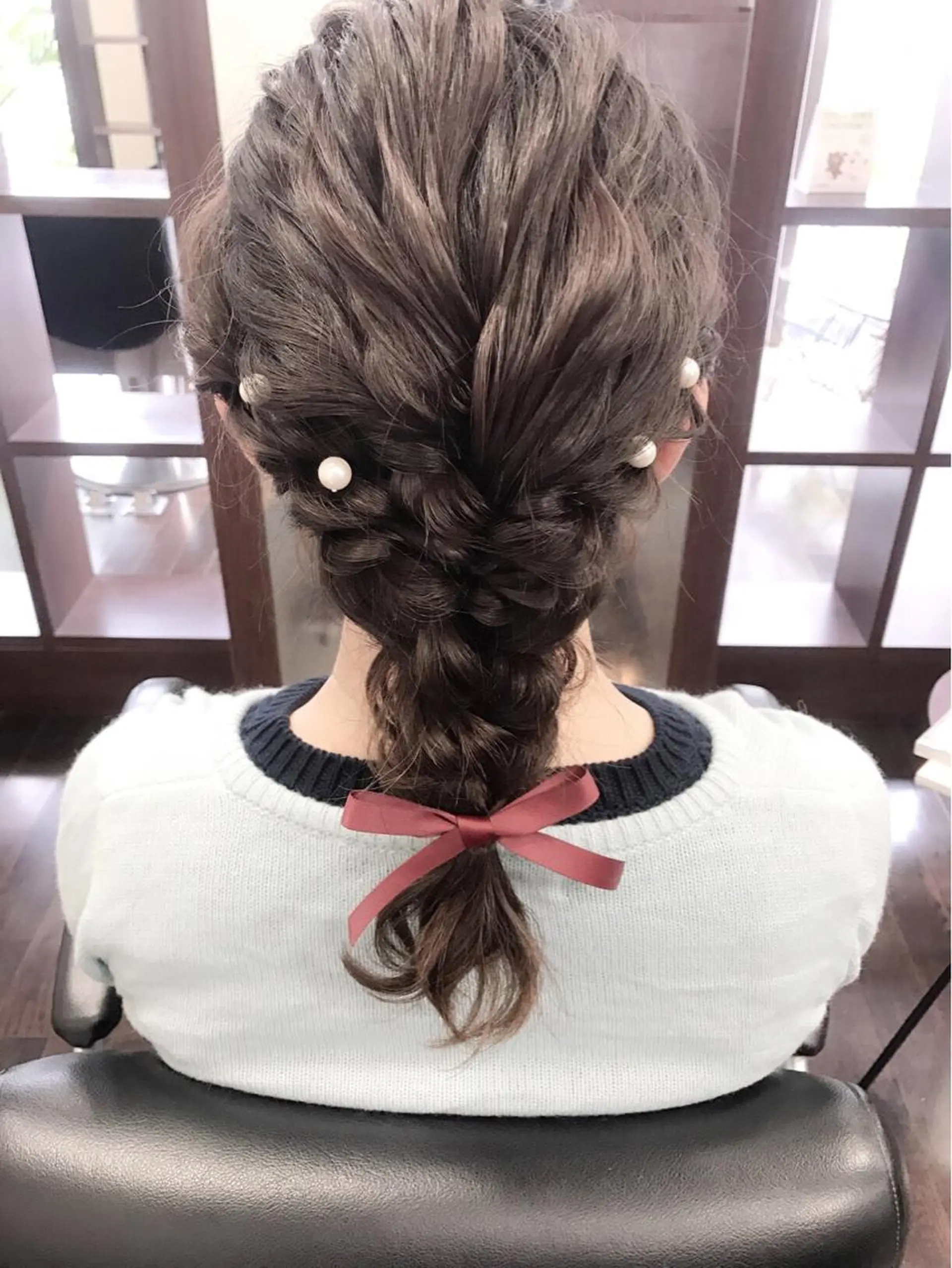セミロング ヘアアレンジ 沢田 瞳のヘアスタイル