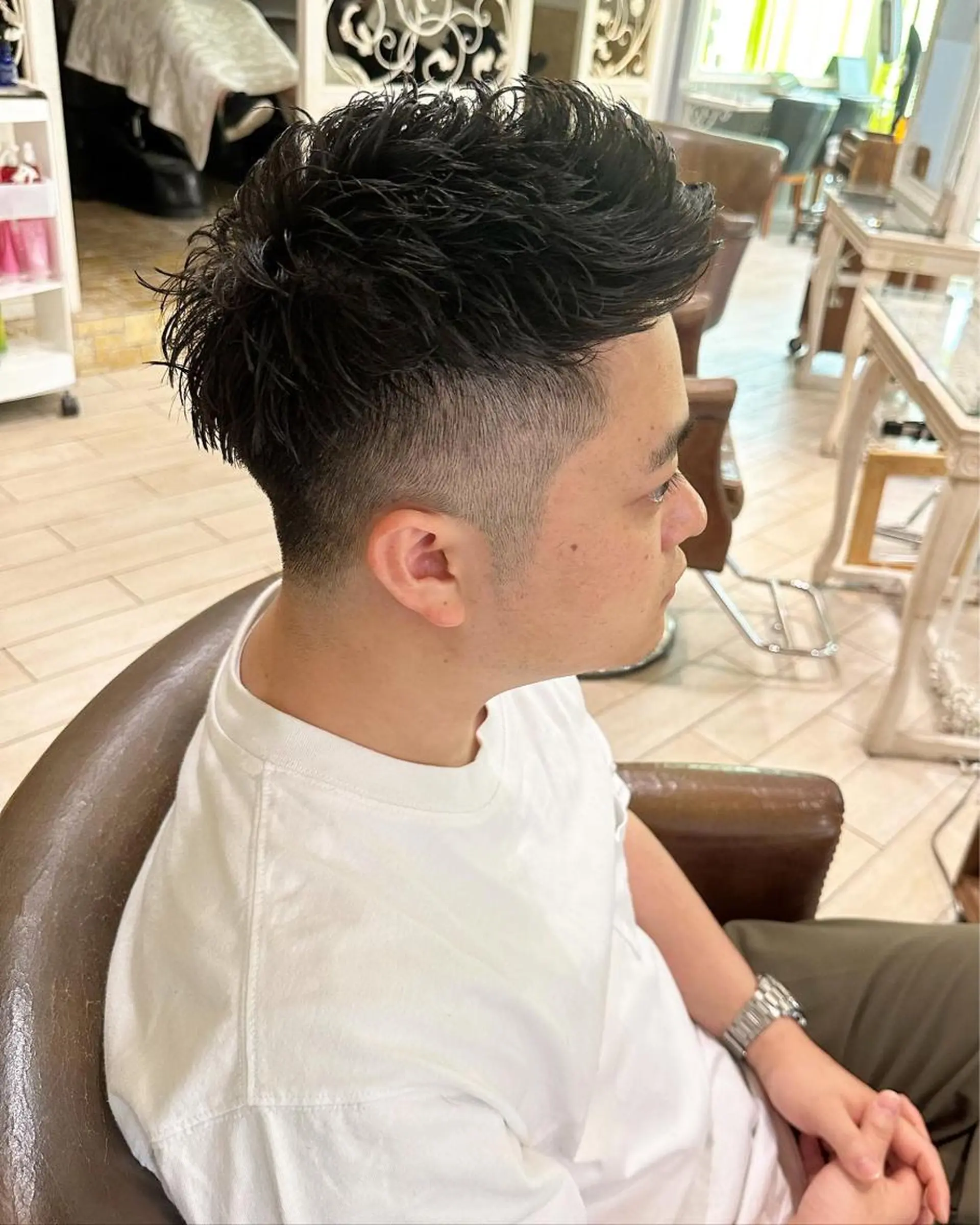 パーマ メンズ カット パーマ 増渕 駿介のヘアスタイル