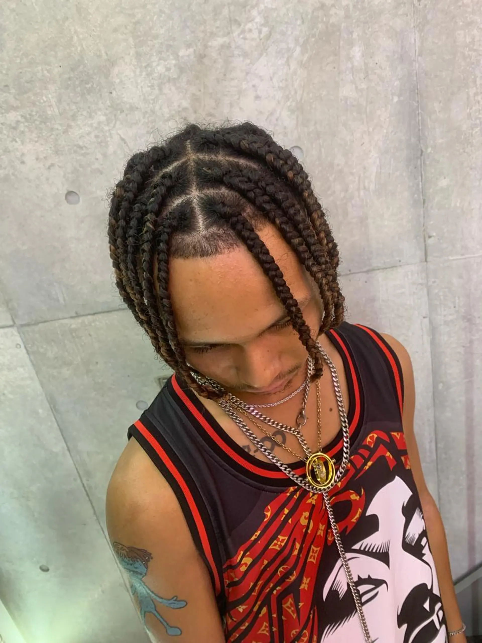 ヘアアレンジ メンズ HARURU🪮✨ ブレイズ海外ヘアのヘアスタイル