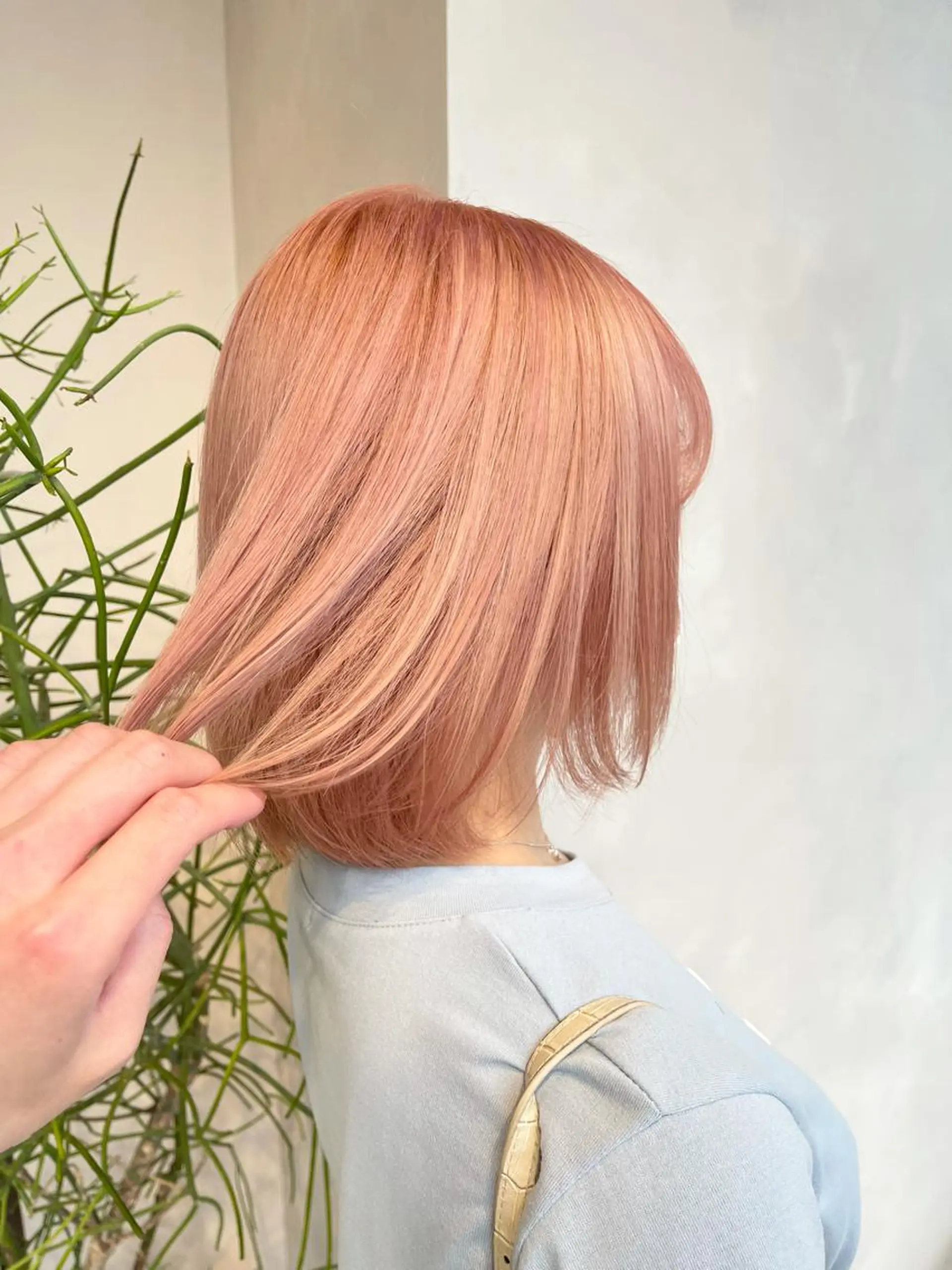 ミディアム カラー ベージュカラー ピンクカラー ピンクベージュ 🦋レイヤーカット ミドリカワ🦋のヘアスタイル