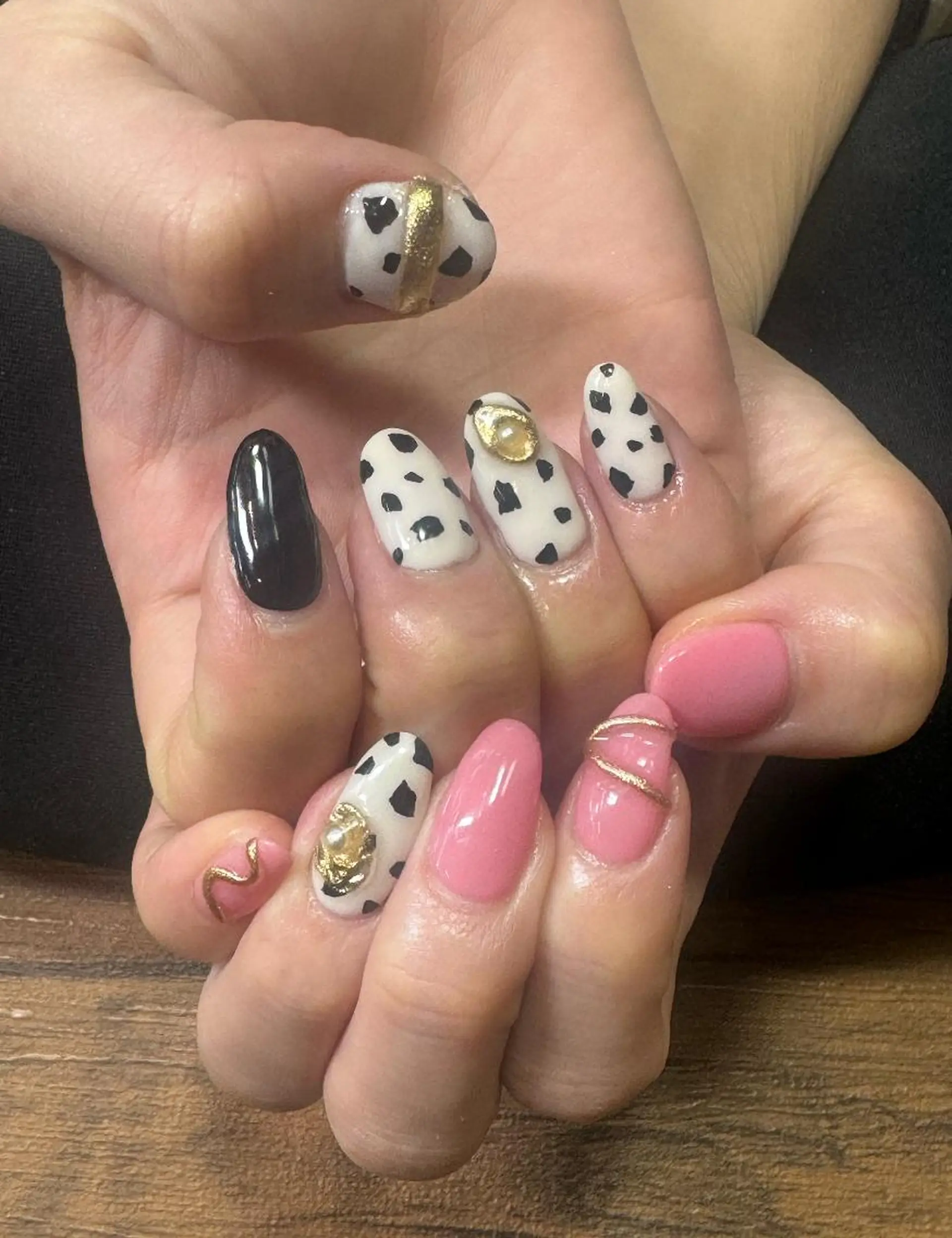 ネイル アートネイル ピンク 春ネイル ハンドネイル E nail ネイリストのネイルデザイン