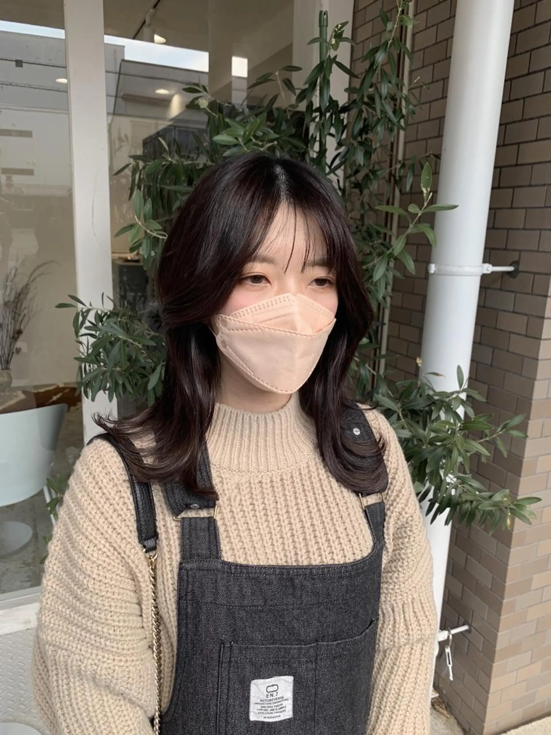 セミロング セミロングパーマ 韓国風ヘア Anela所属・山中 友詩のヘアスタイル