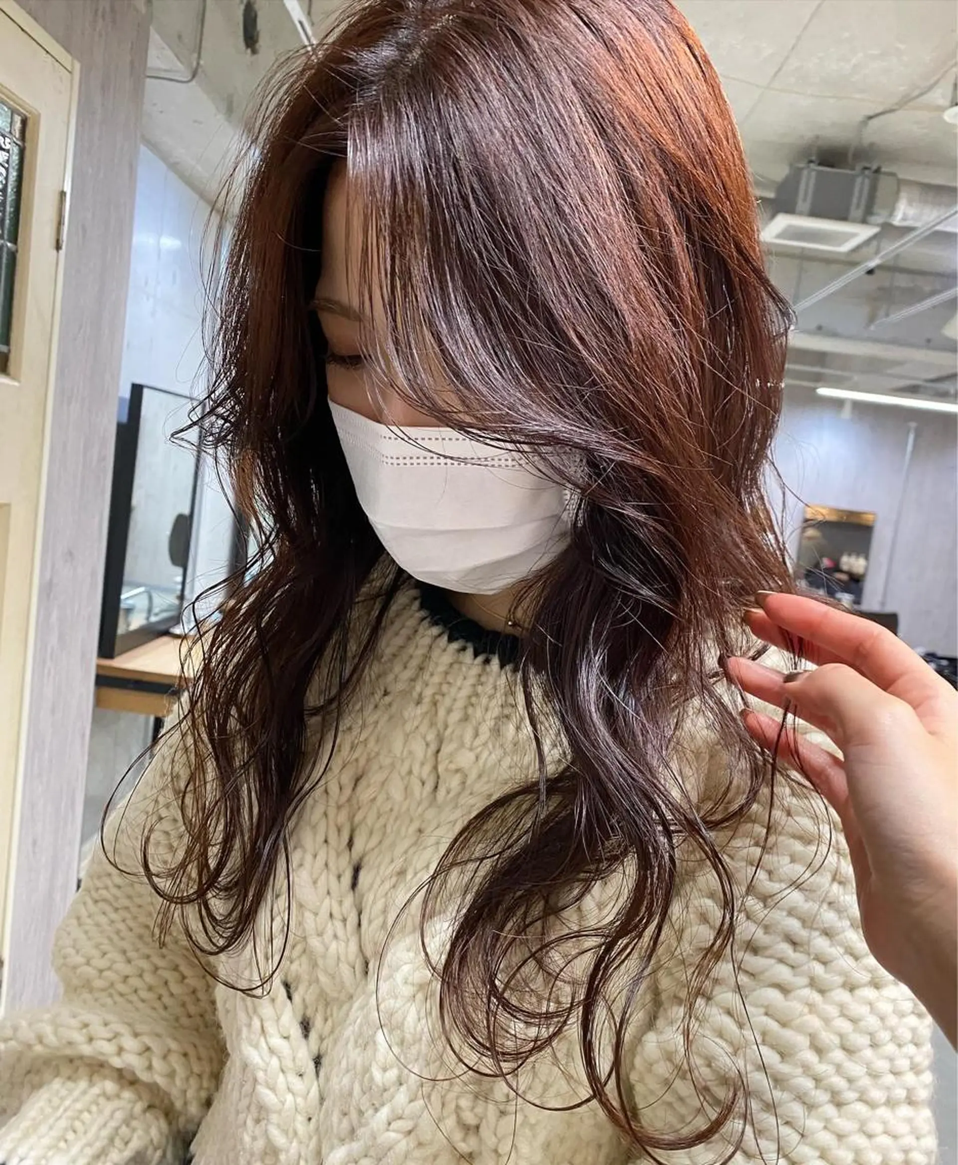 セミロング カラー GiseL アンリのヘアスタイル