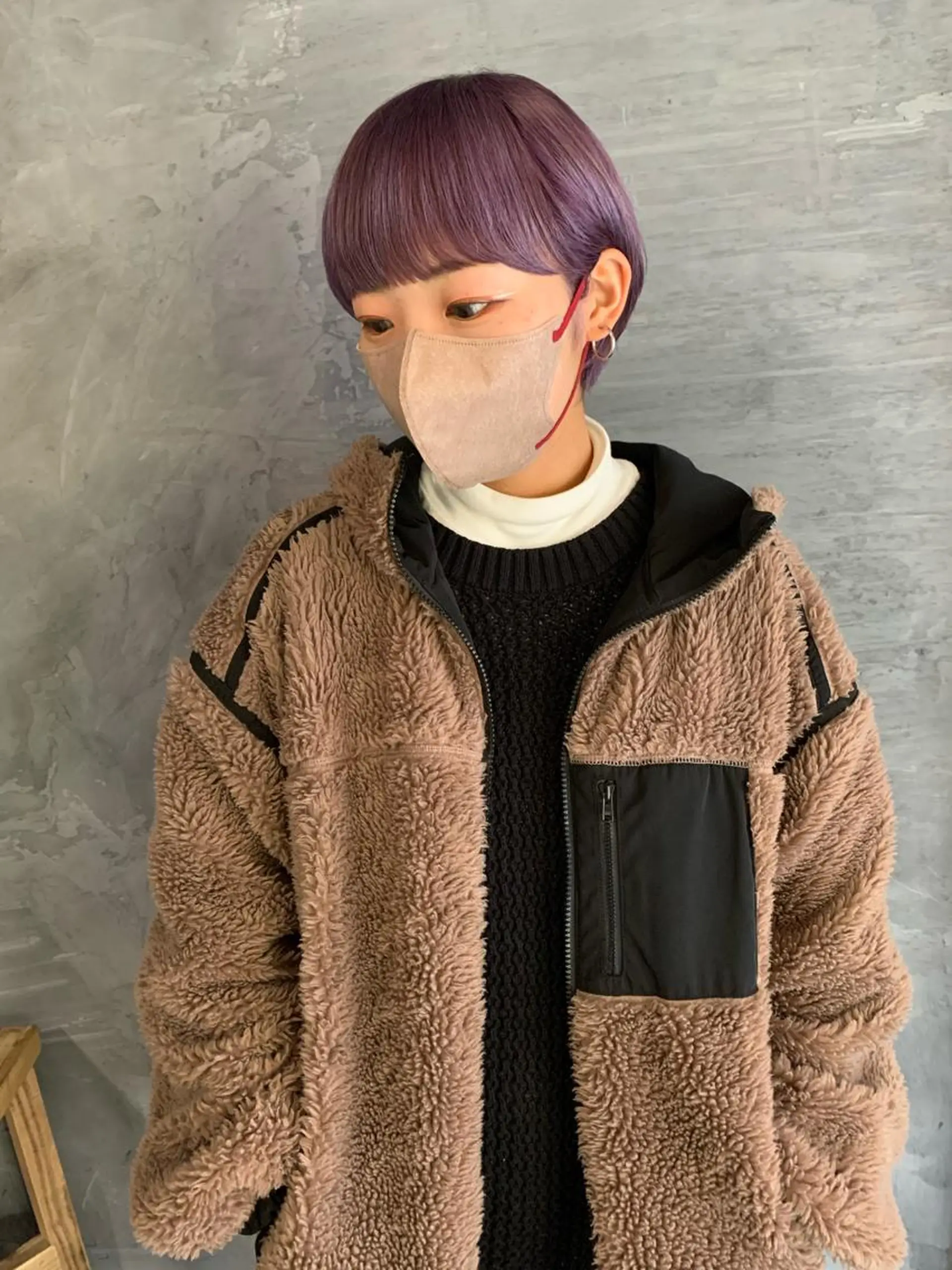 ショート カラー ピンクカラー ヘアカラー トリートメント Fuuu《フゥ》所属・シノザキ シンゴのヘアスタイル