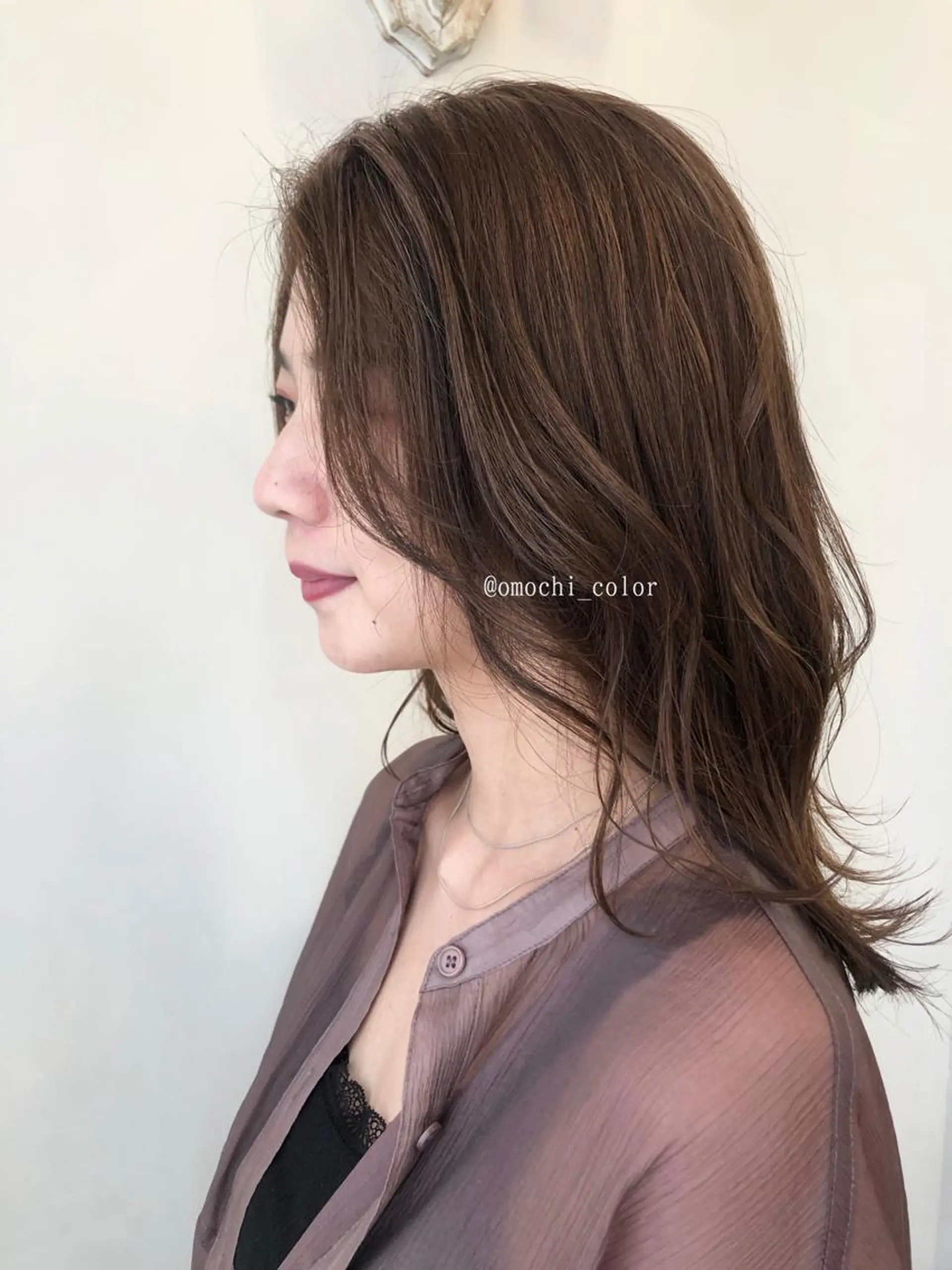 セミロング カラー パーマ ヘアアレンジ メンズ キッズ ネイル マツエク・マツパ メンズハイライト ベージュカラー ハイライトカラー モカベージュ ハイライト 隠れ家サロンso you所属・yukimi .のヘアスタイル