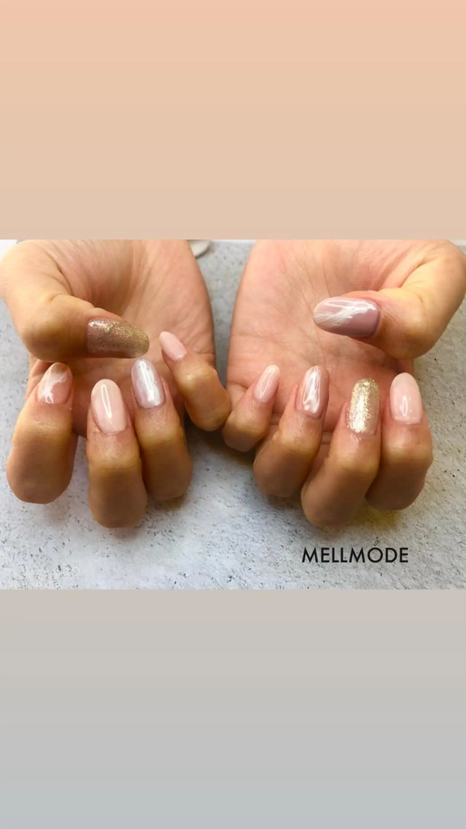 ネイル ゴールド MELLMODE所属・Nakano Kanaのネイルデザイン
