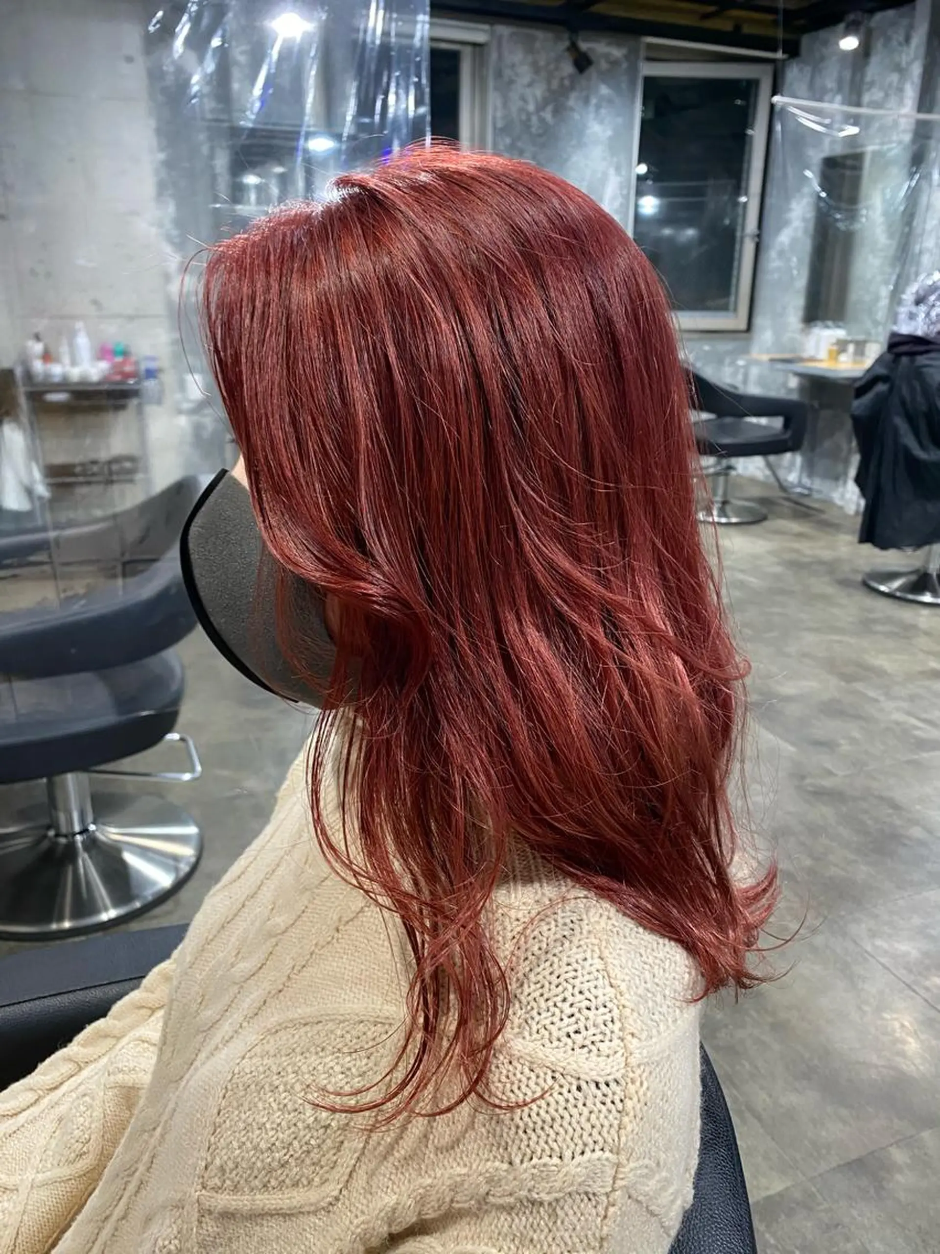 セミロング カラー パーマ ヘアアレンジ メンズ キッズ ネイル マツエク・マツパ 韓国/トレンド レイヤー【101】のヘアスタイル