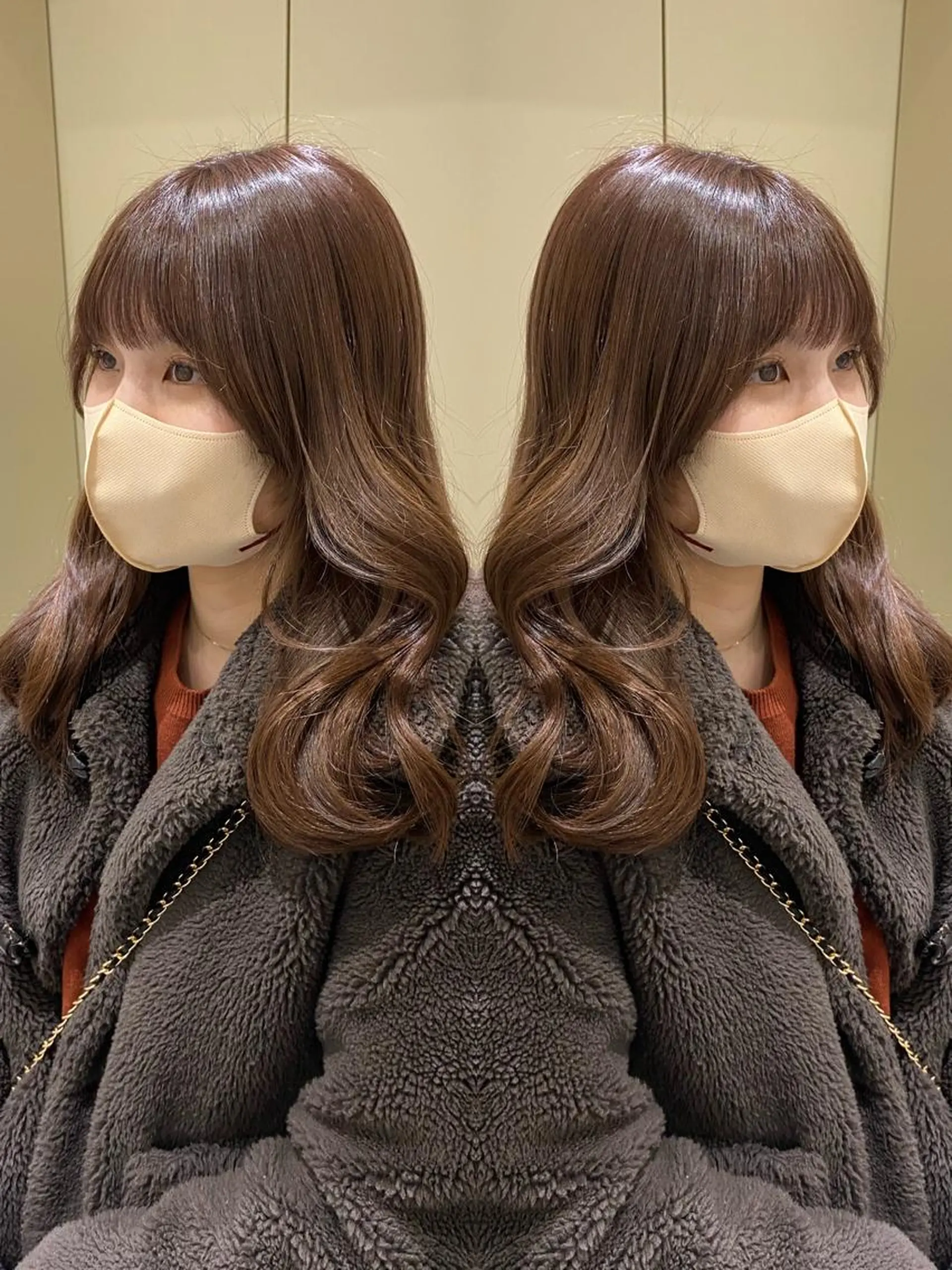 ロング カラー men'ssalon Zina天神所属・✨髪質改善/顔周りカ ット/縮毛矯正✨三隅のヘアスタイル