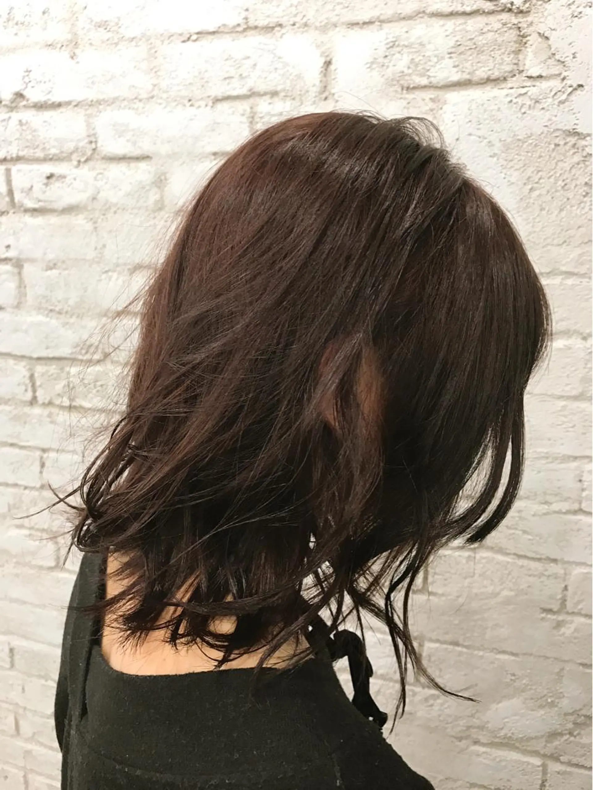 ミディアム カラー パーマ ヘアアレンジ イルミナカラー 韓国ヘア✨グレージュ カラーasamiのヘアスタイル