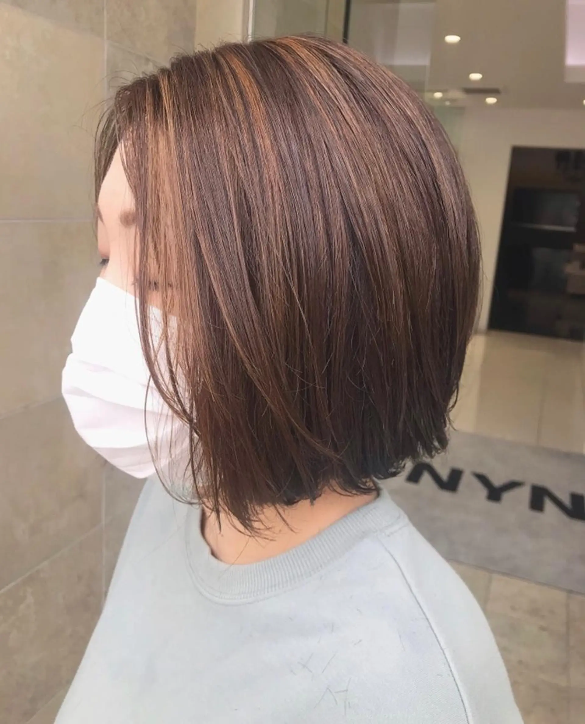 ショート カラー ベージュカラー ハイライトカラー ハイトーンカラー ハイライト 田中 あかねのヘアスタイル