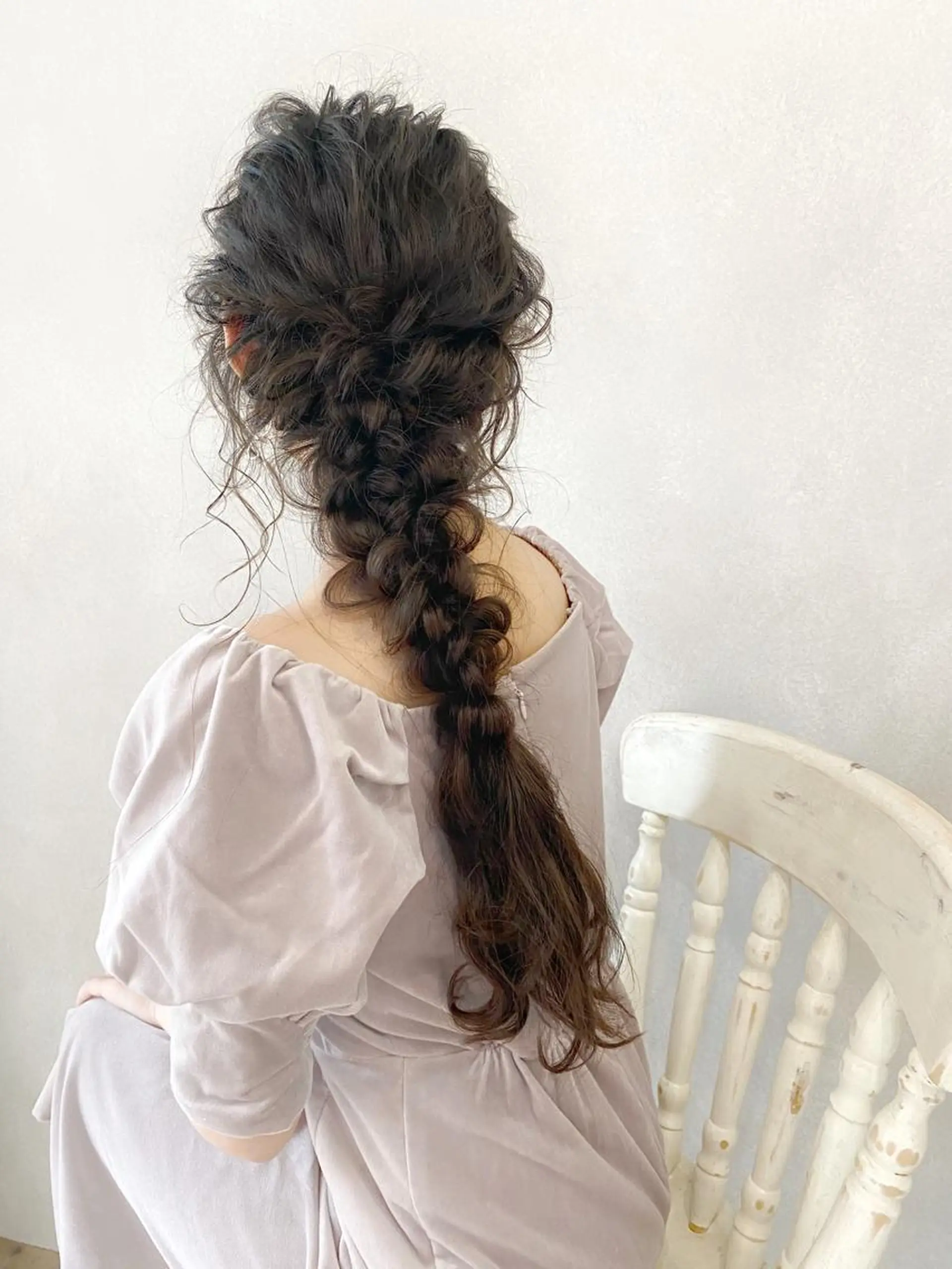 ロング ヘアアレンジ ヘアセット 顔骨格似合わせカット 乾陽菜のヘアスタイル