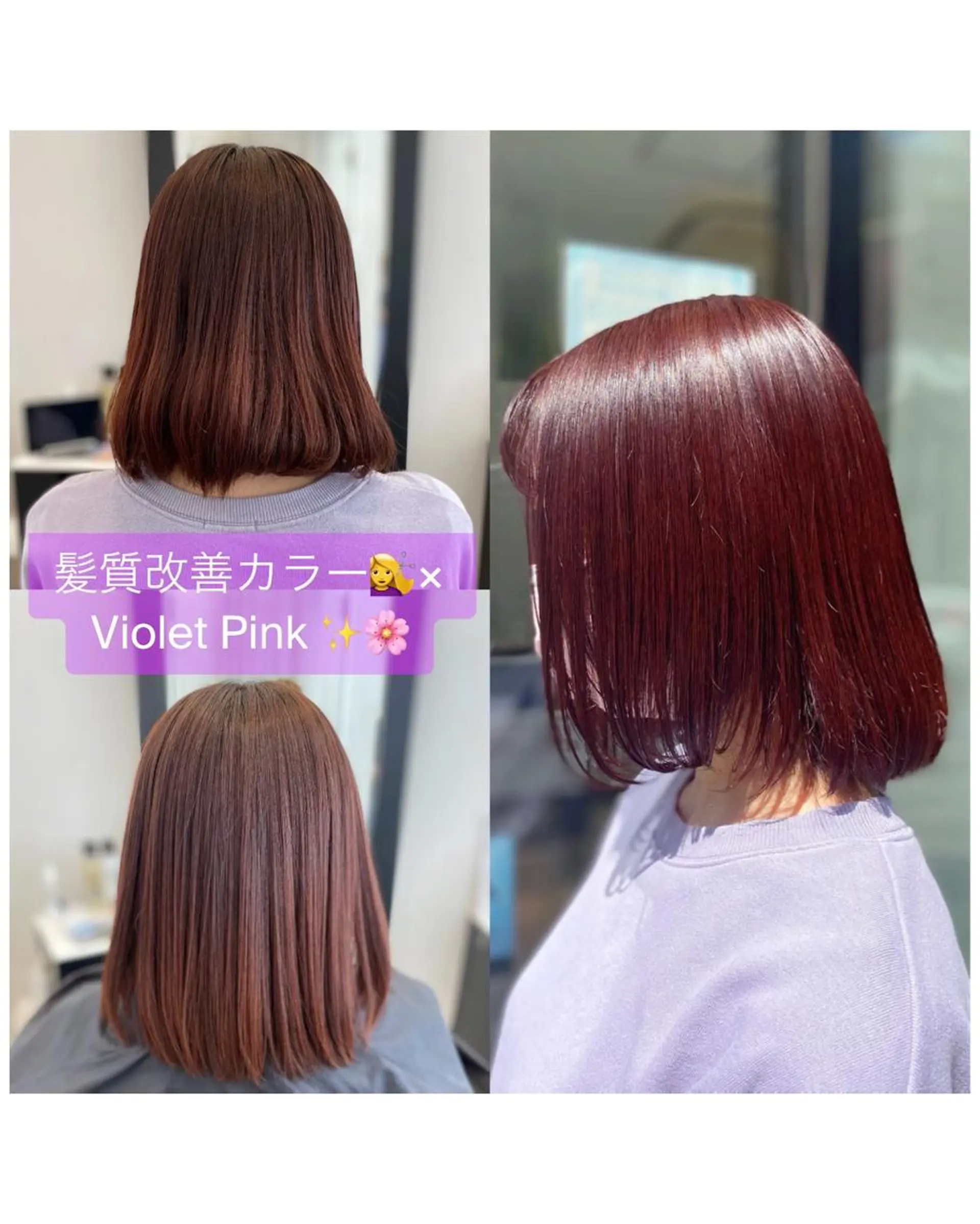 ミディアム YASU🍎CUT 赤系カラー/ヘアケアのヘアスタイル