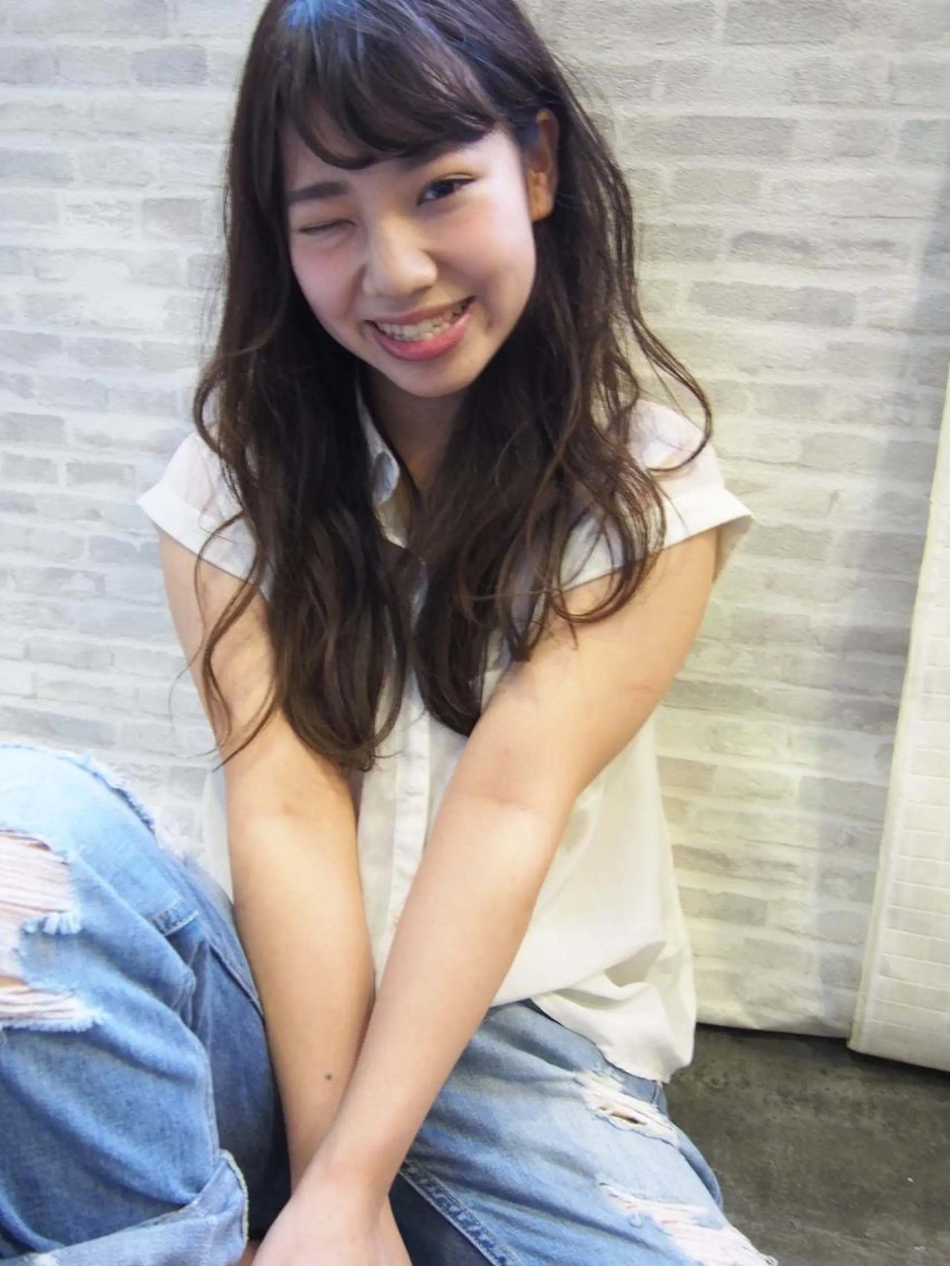 ミディアム セミロング ほさか しんごのヘアスタイル