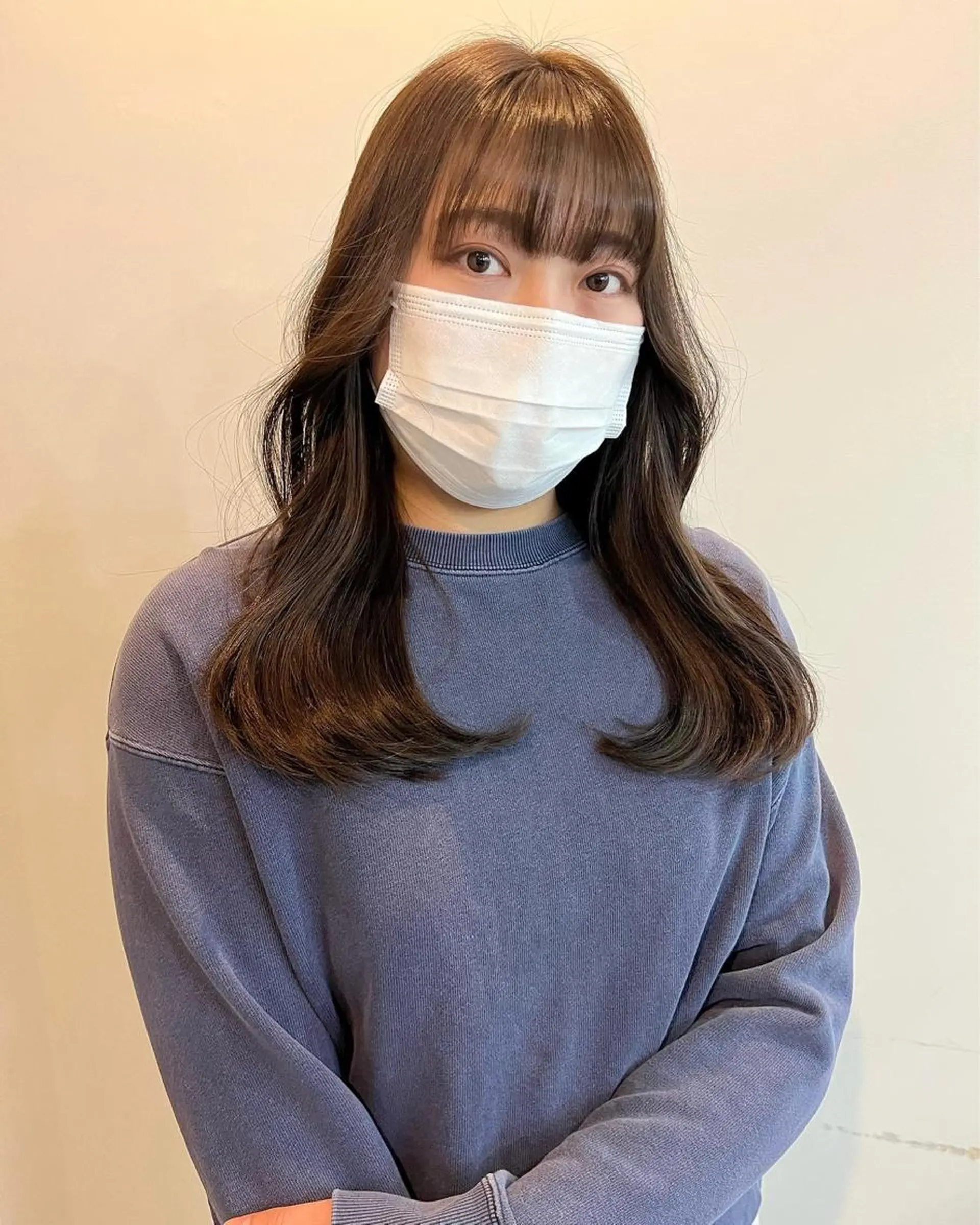 カラー ヘアカラー 切りっぱなしボブ/ ブリーチカラー/大塚のヘアスタイル