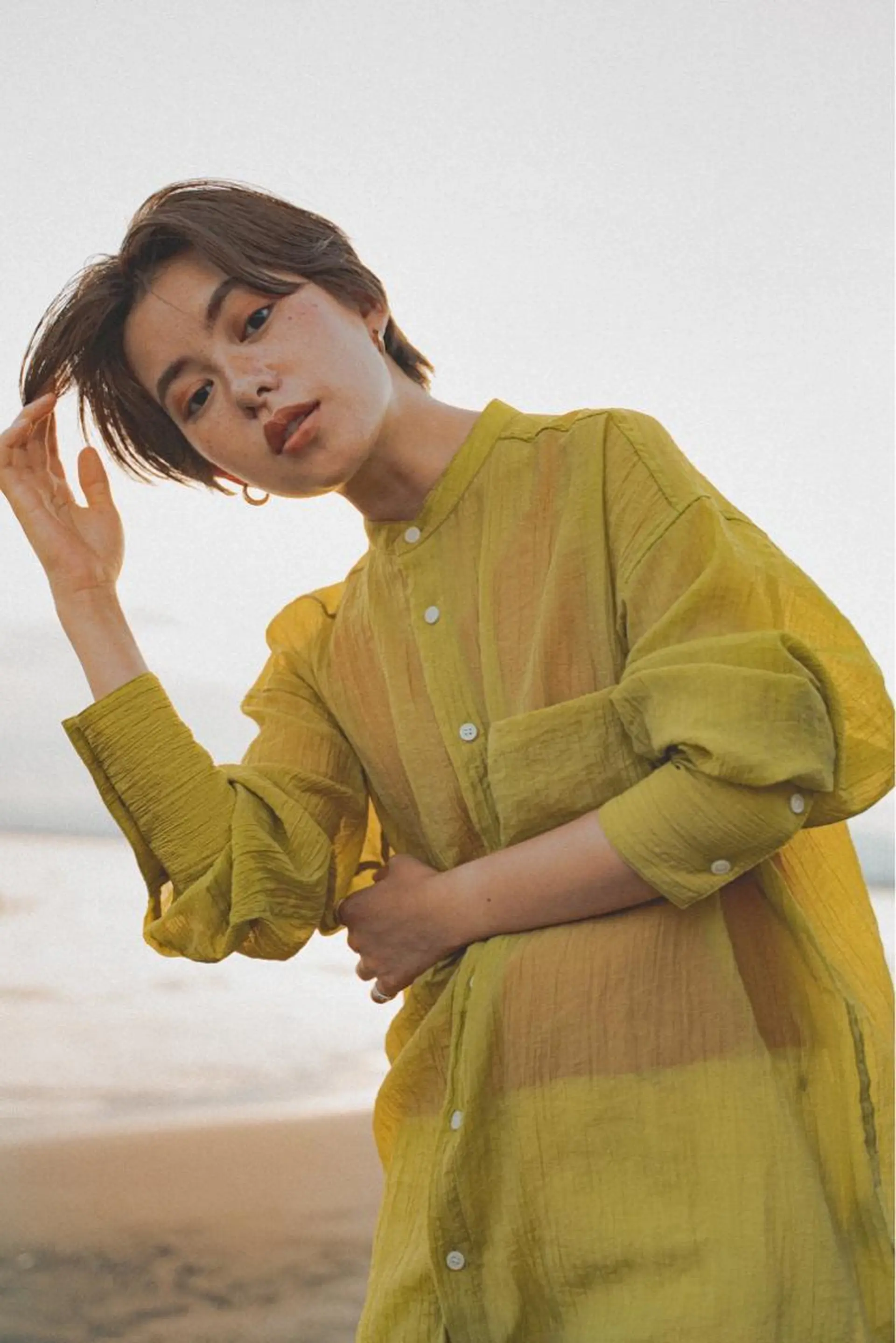 ショート ヘアカラー トリートメント かしわば しょうのヘアスタイル