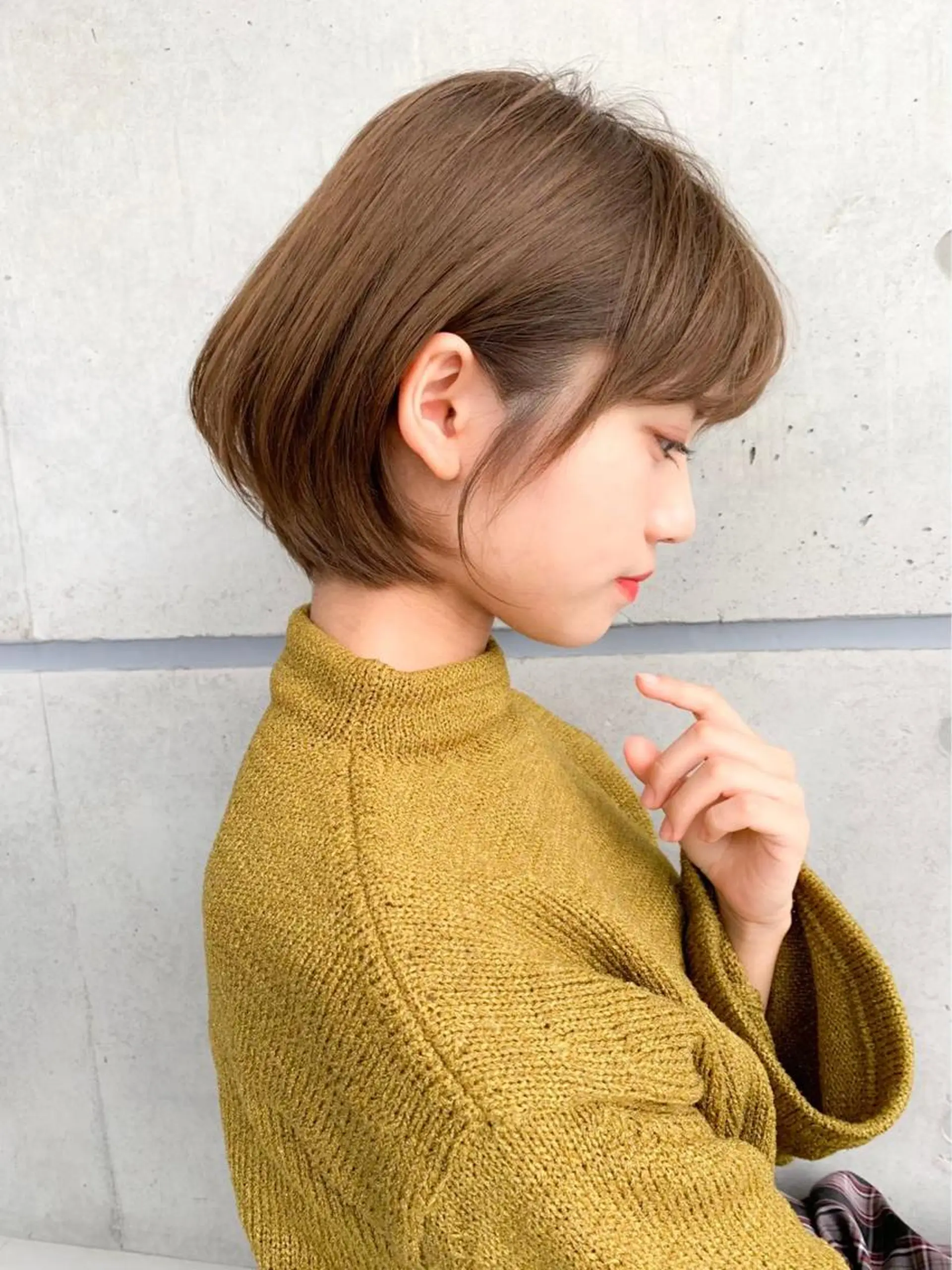 ショート カラー トリートメント くすみミルクティー／ ブラウン🪡TOWAのヘアスタイル