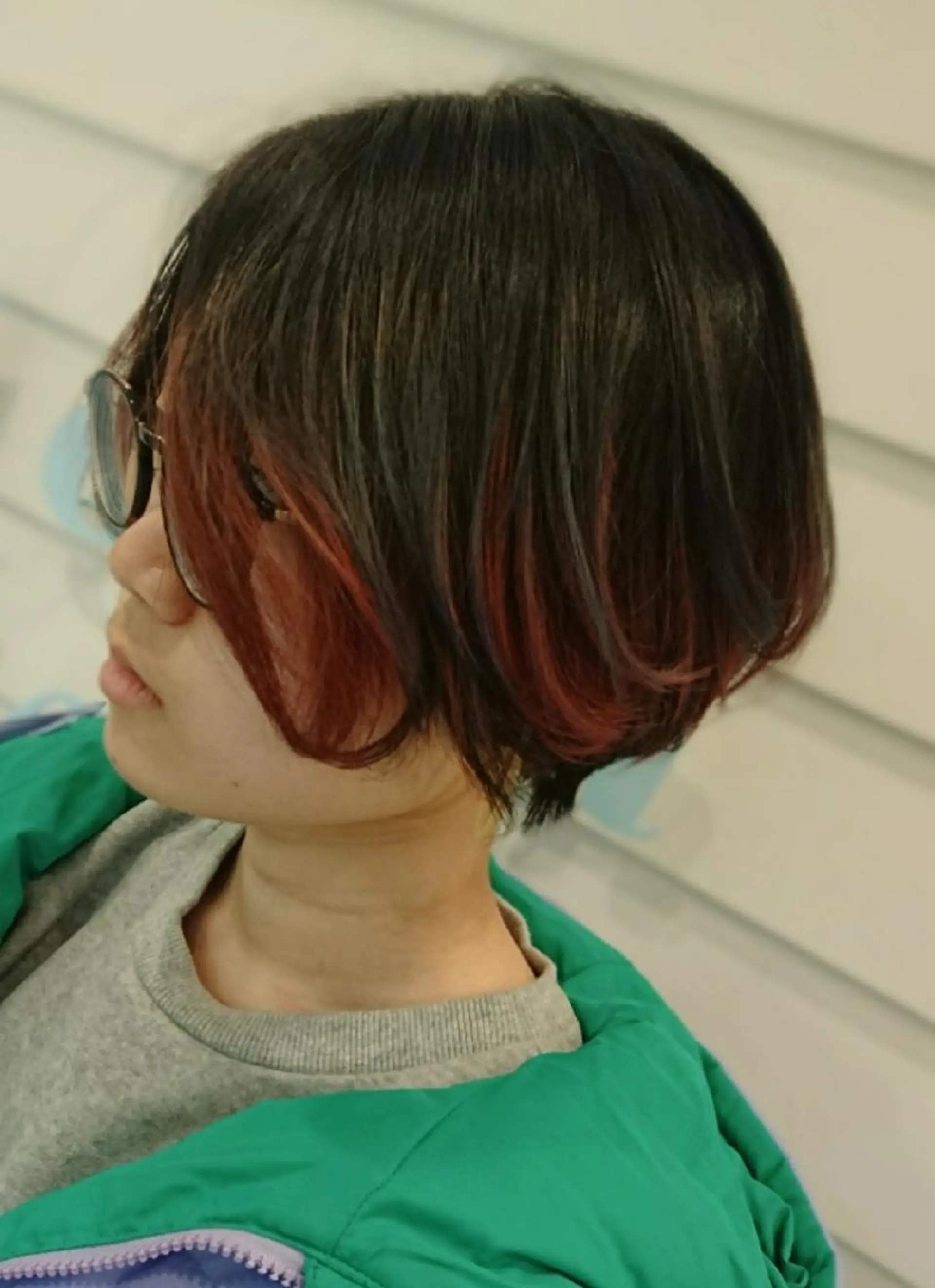 ショート カラー ショートボブ ブルーカラー ブラウンカラー グラデーションカラー レッドカラー GO TODAY SHAiRE SALON キラリトギンザ店所属・🐱higajo🐱 比嘉門(ヒガジョウ)のヘアスタイル