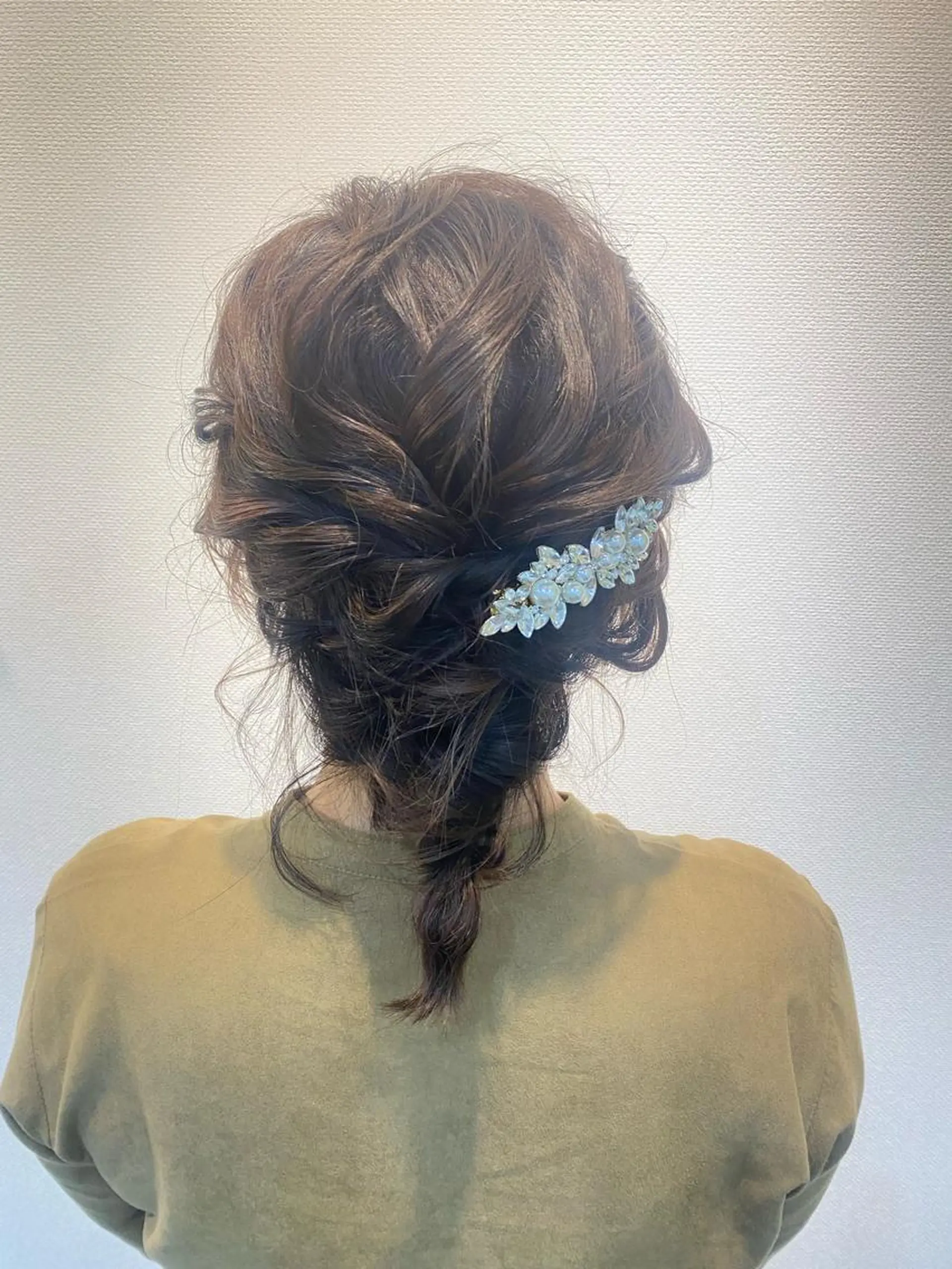 ミディアム カラー ヘアアレンジ ブリーチなしベージュ /ヘアセット/ミユのヘアスタイル