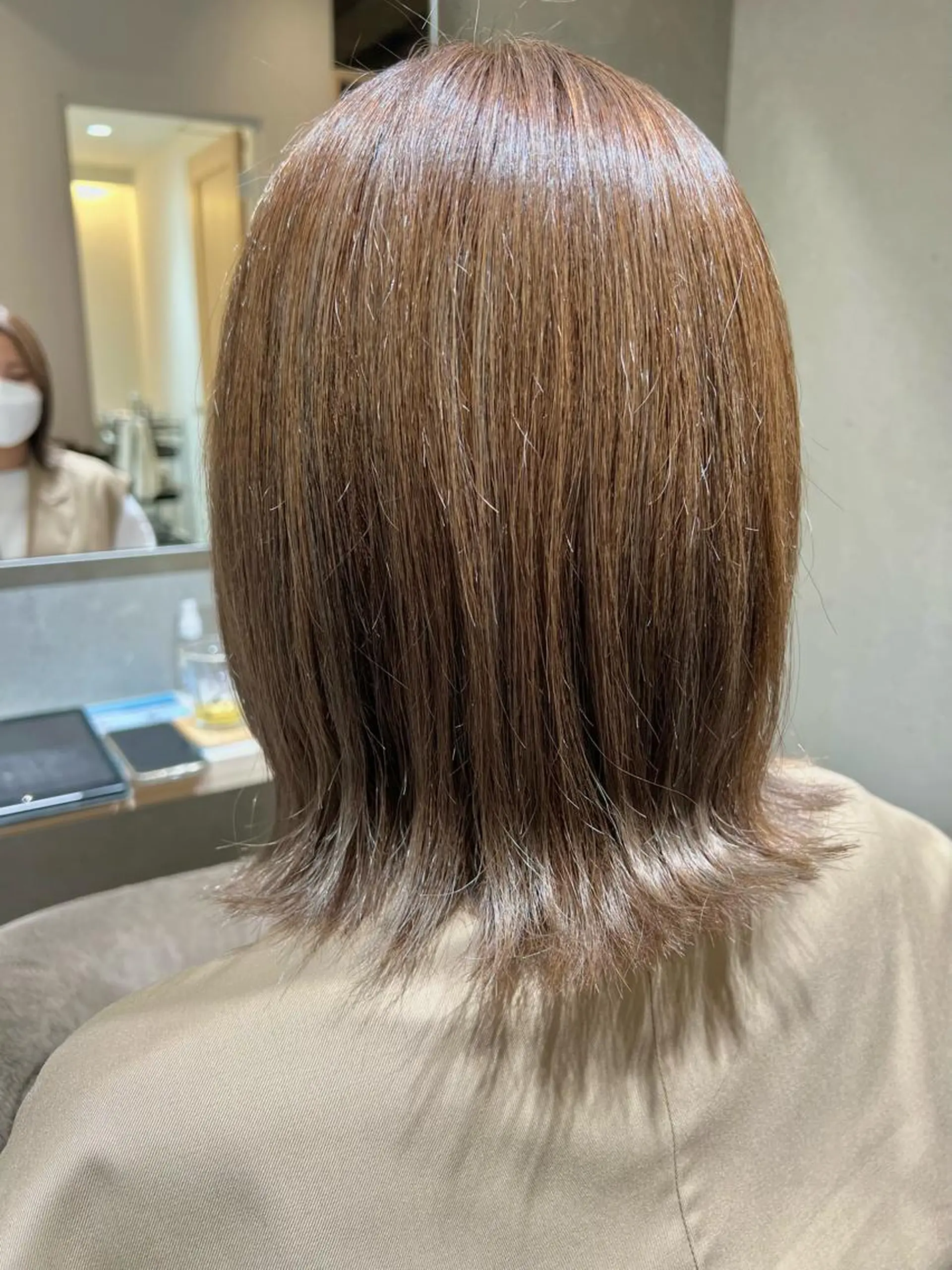 ミディアム カラー カット ヘアカラー 縮毛矯正×艶カラー /中村勇太のヘアスタイル