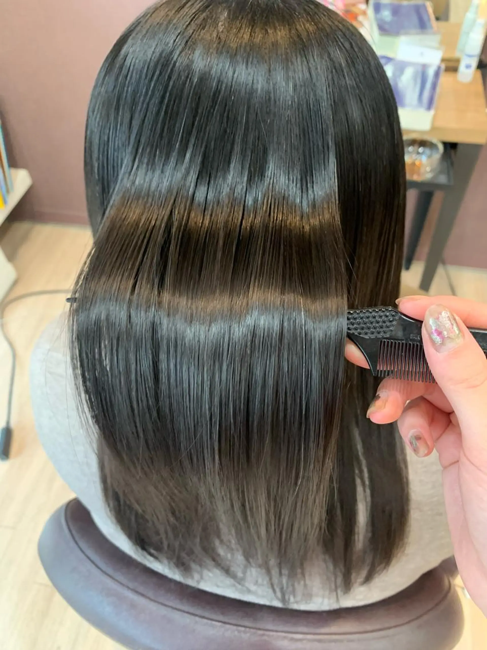 ロング カラー 髪質改善 トリートメント トリートメント 💛艶カラー髪質改善 💛MIYUのヘアスタイル