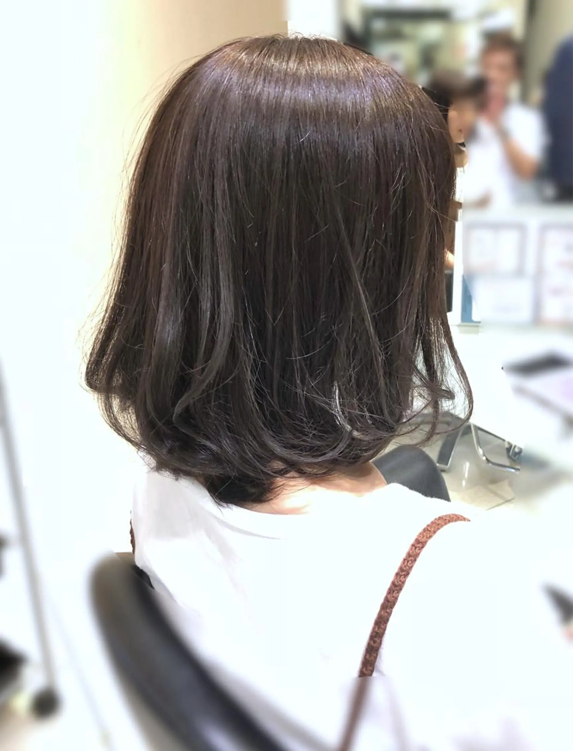 ミディアム カラー グレージュ ボブ ✨髪質改善✨ 田西　基彦のヘアスタイル