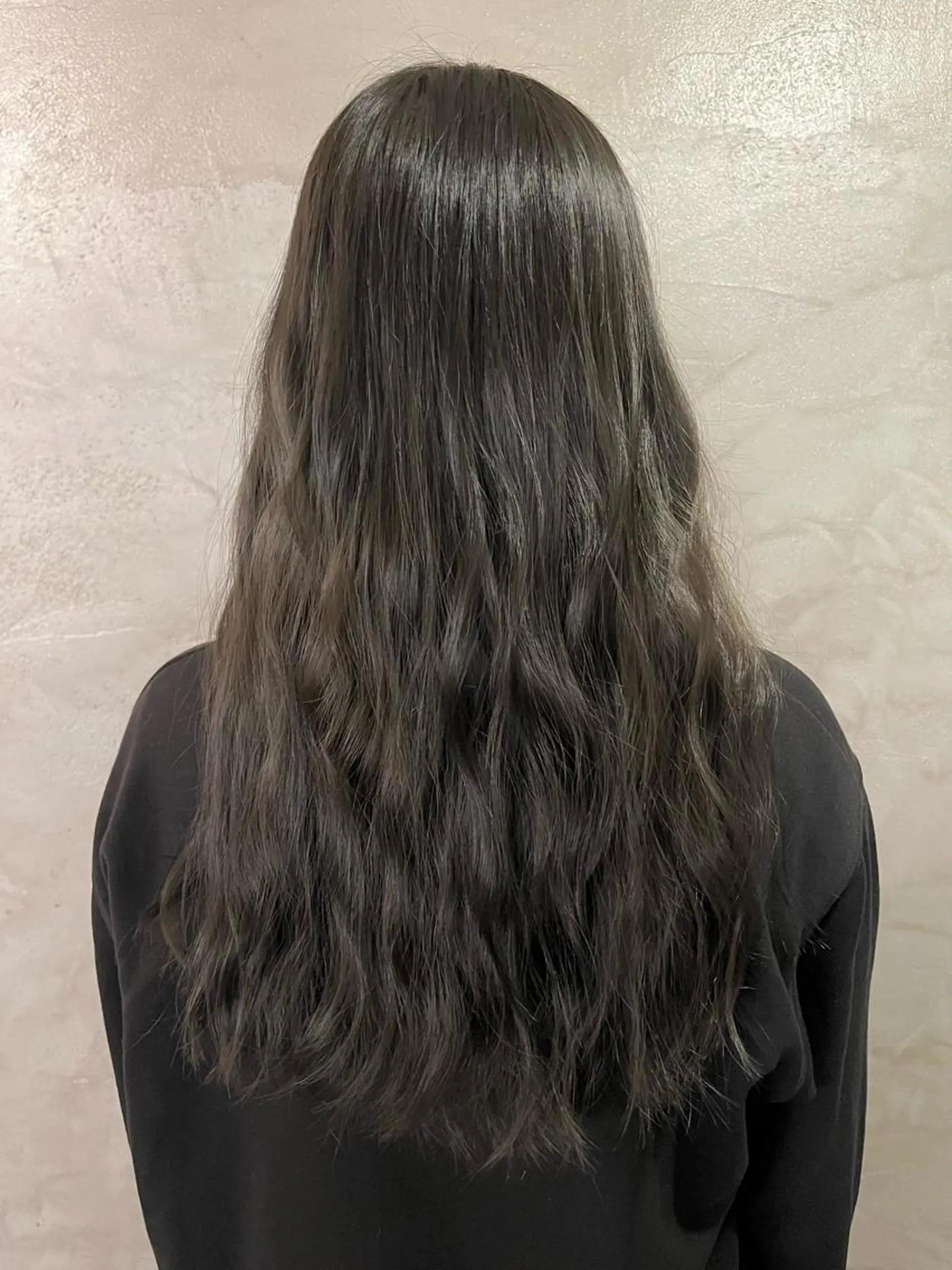 ロング カラー ブルーカラー ブルーグレー FUJINO RYOのヘアスタイル