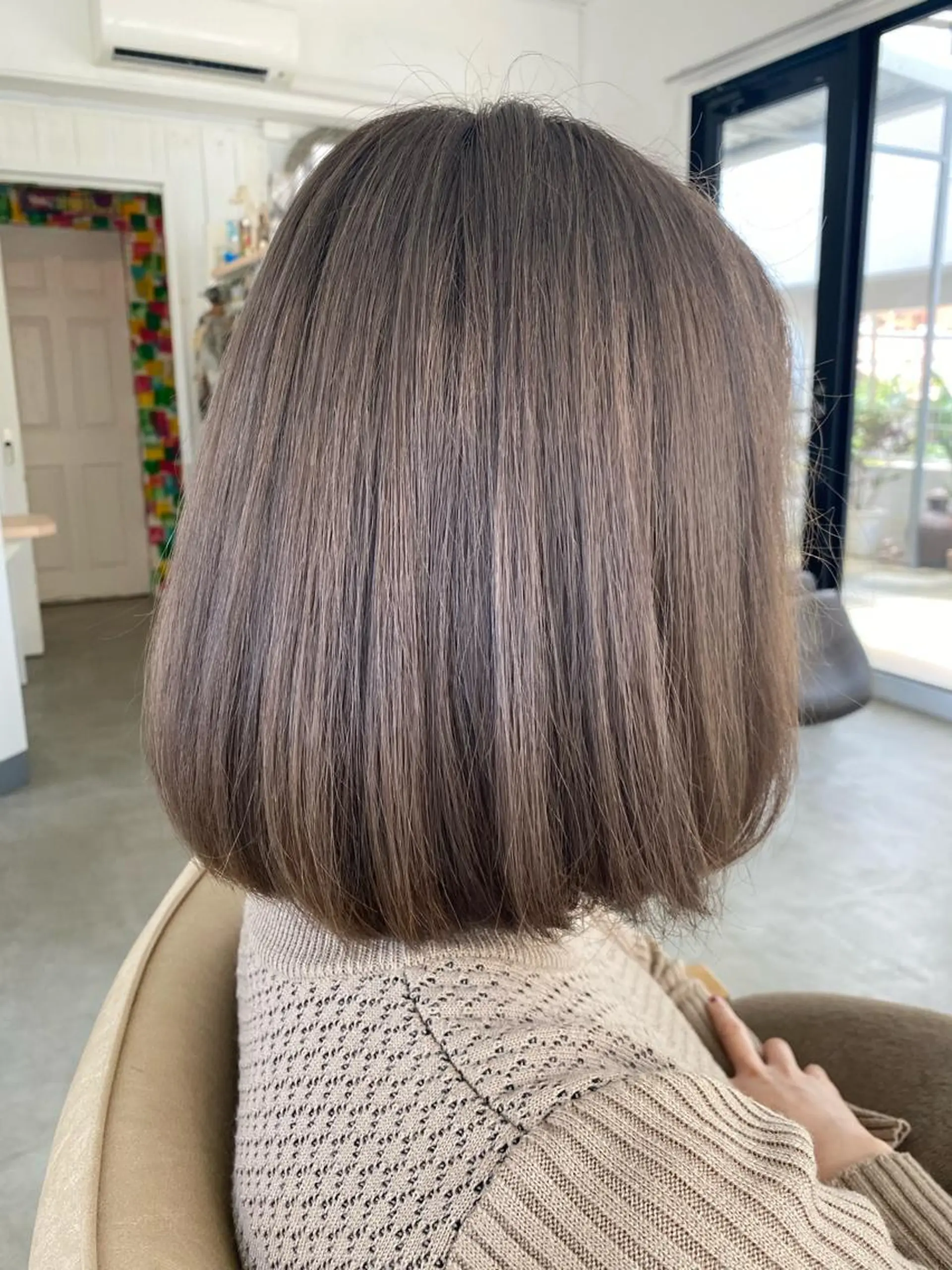 ミディアム カラー ヘアカラー トリートメント 林 梓のヘアスタイル