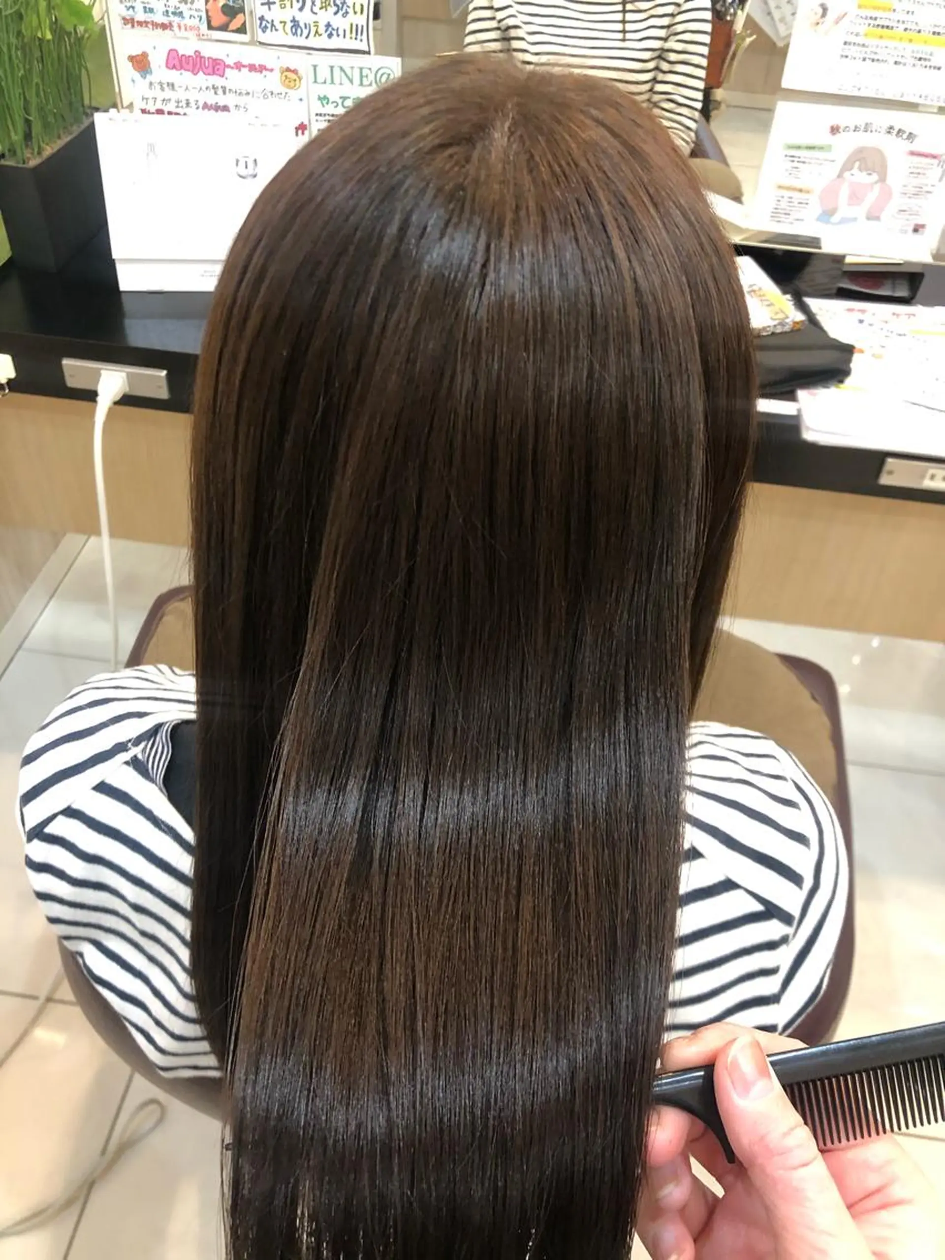 ロング カラー ショートボブ アクアカラー ボブ 髪質改善 トリートメント リリー /Men's/パーマのヘアスタイル