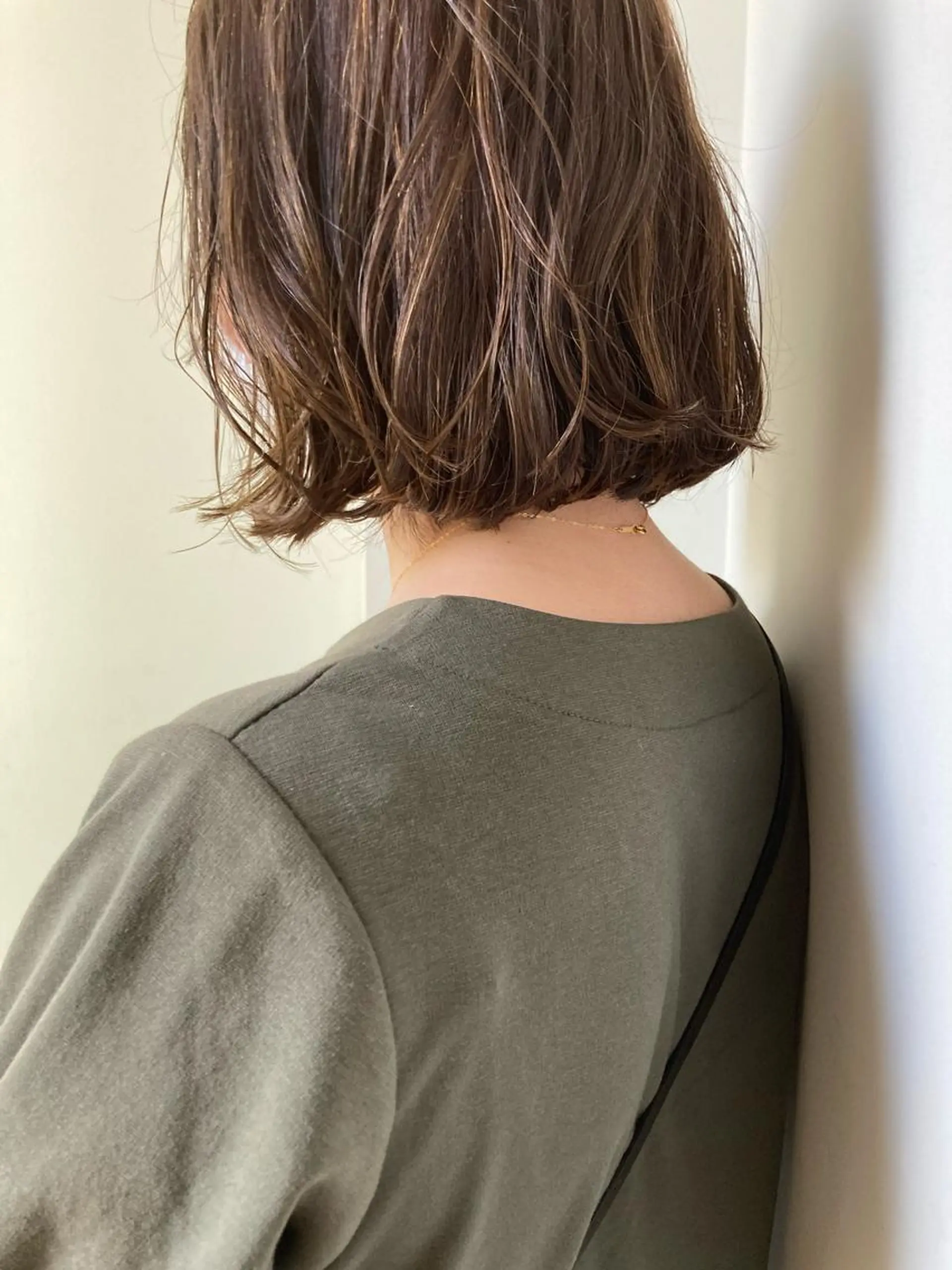 ミディアム カラー ハイライトカラー ハイライト 小木曽智美 /ボブ/ショートのヘアスタイル