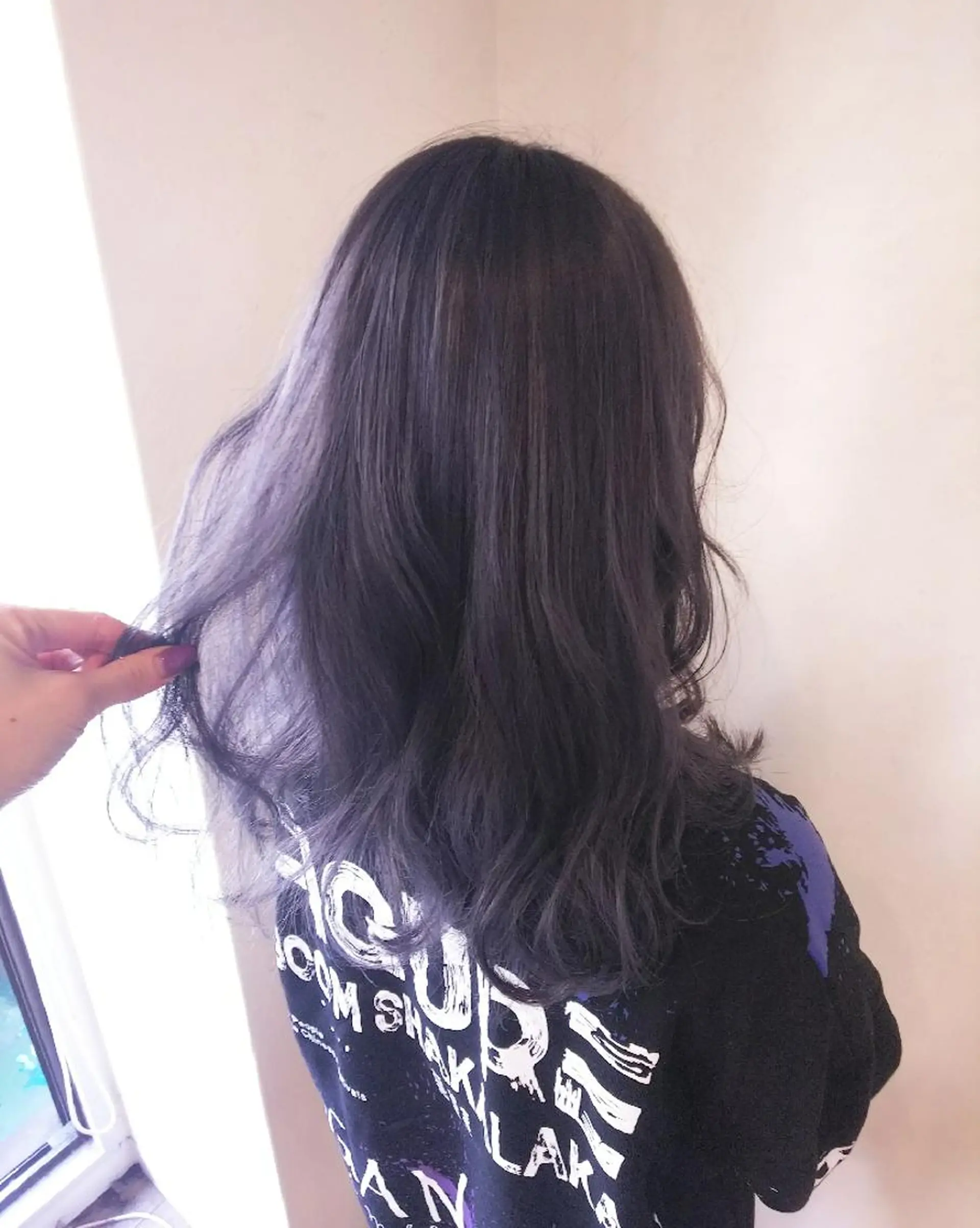 カラー セミロング グレージュ JIL BLAN 京都所属・RU RIのヘアスタイル