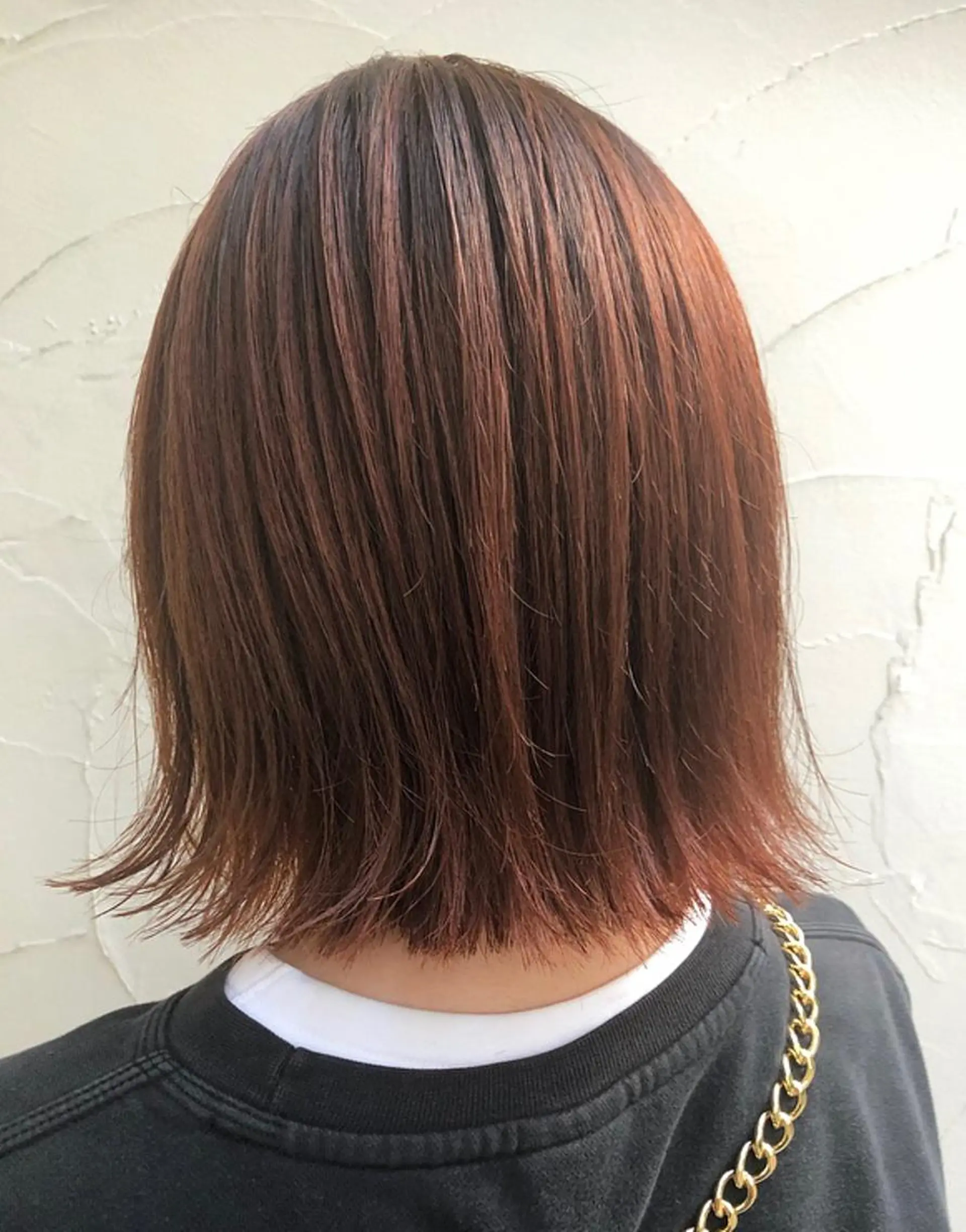 ショート カラー ベージュカラー オレンジ オレンジベージュ 大岩 茉愉のヘアスタイル