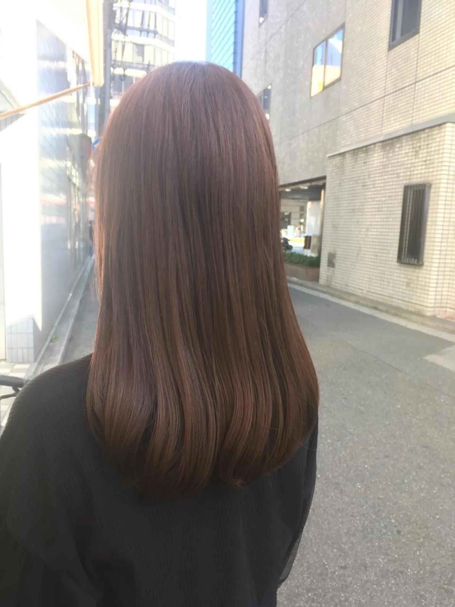 ロング カット ヘアカラー トリートメント 安永 涼のヘアスタイル