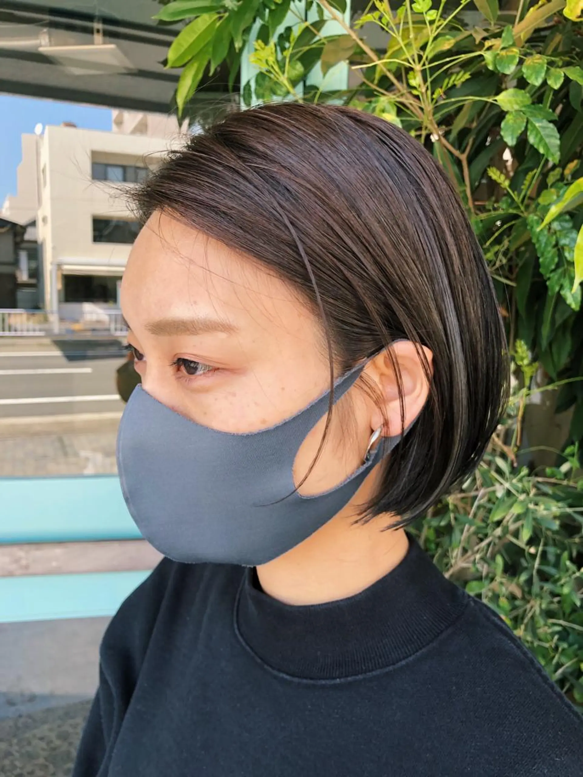 ショート カラー パーマ/レイヤー 岩山丈一郎のヘアスタイル