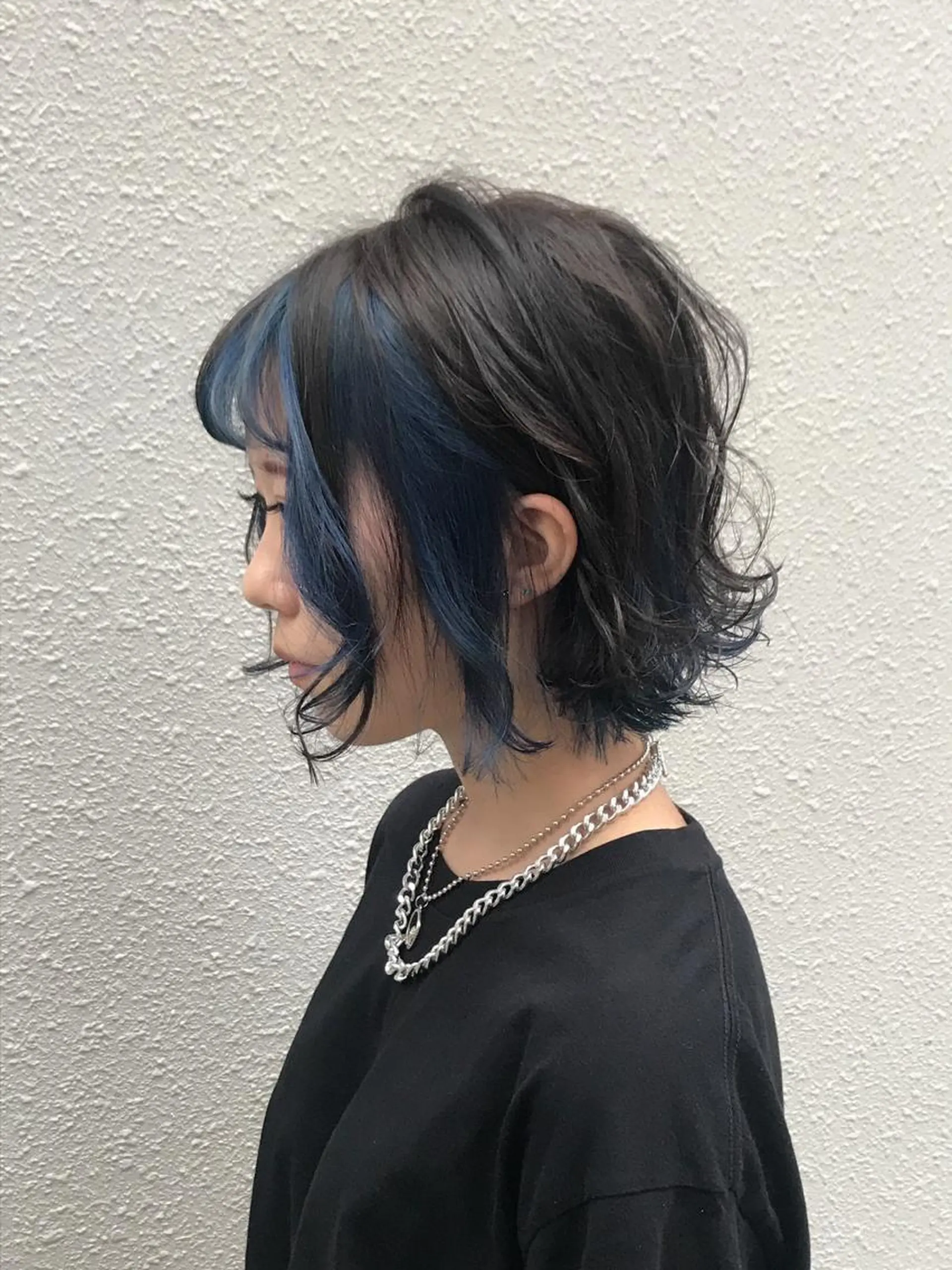 ショート カラー ブルーカラー レイヤーカット カット トリートメント ヘアセット ✂️似合わせの魔術師 石田一樹✂️のヘアスタイル