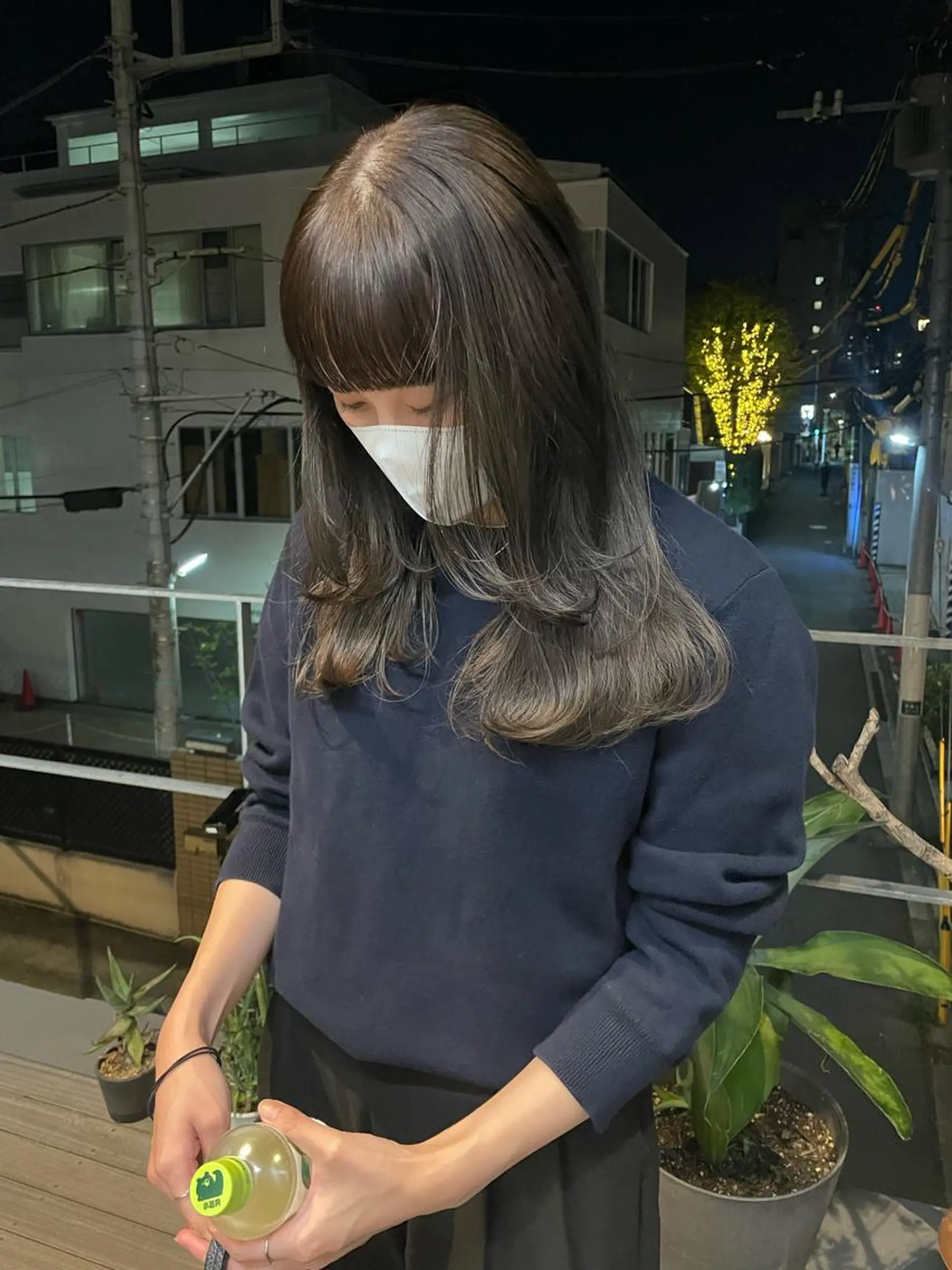 ミディアム カラー 佐伯 和佳のヘアスタイル