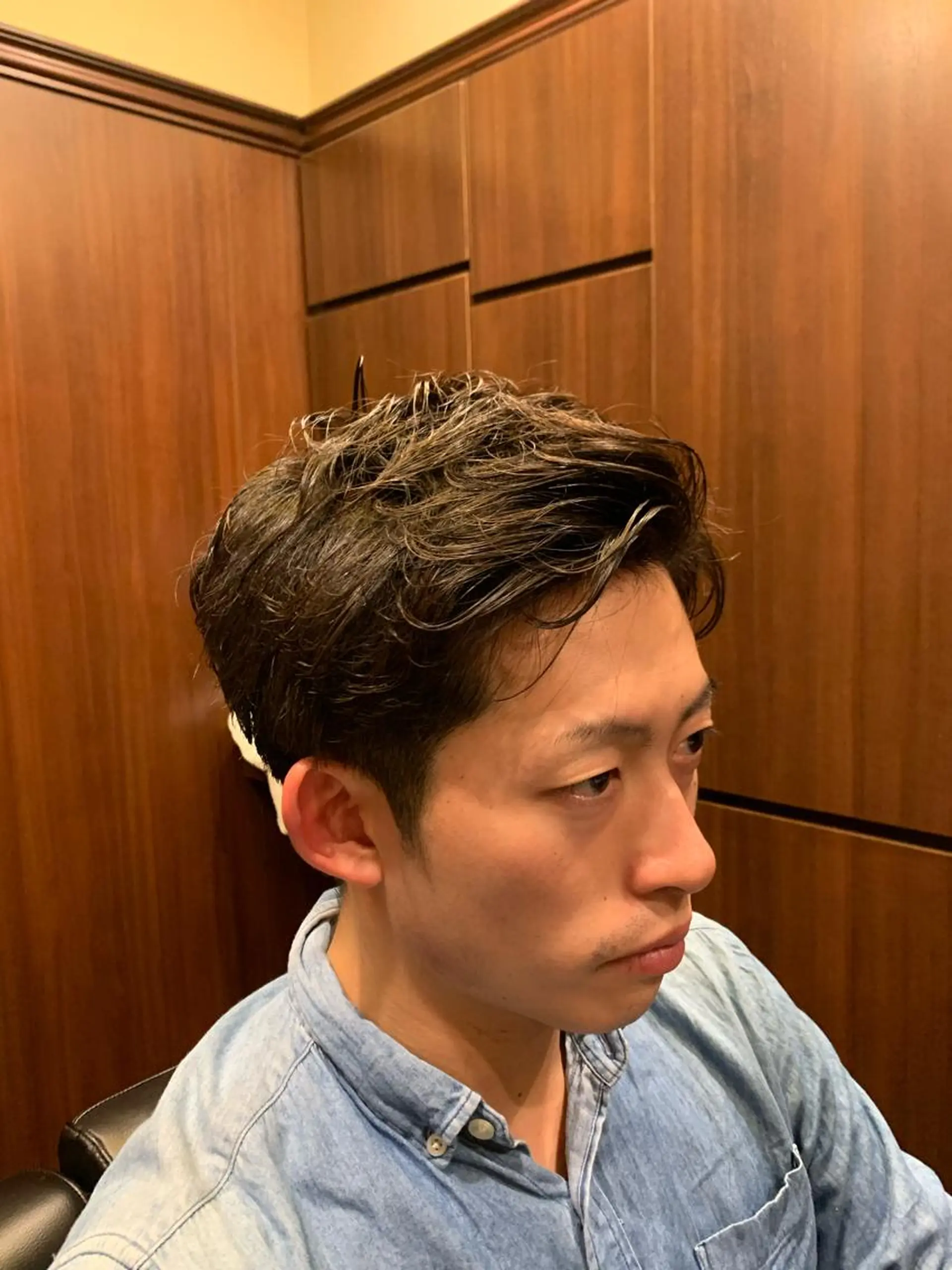 ショート パーマ メンズ ヒロ銀座 バーバーショップ神楽坂所属・ひらお あおとのヘアスタイル