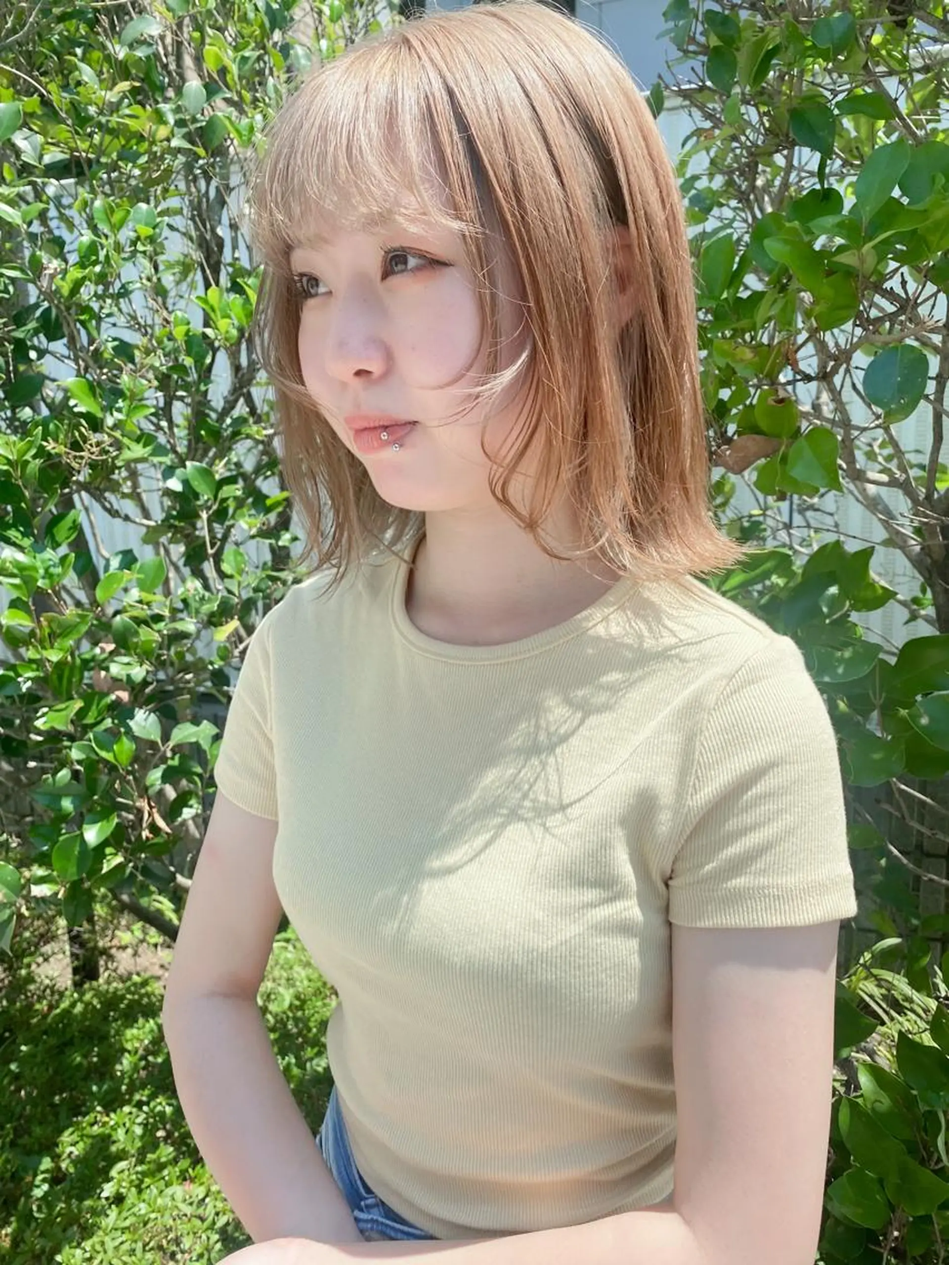 セミロング カラー 💗💗韓国レイヤー yu-ki💗💗のヘアスタイル