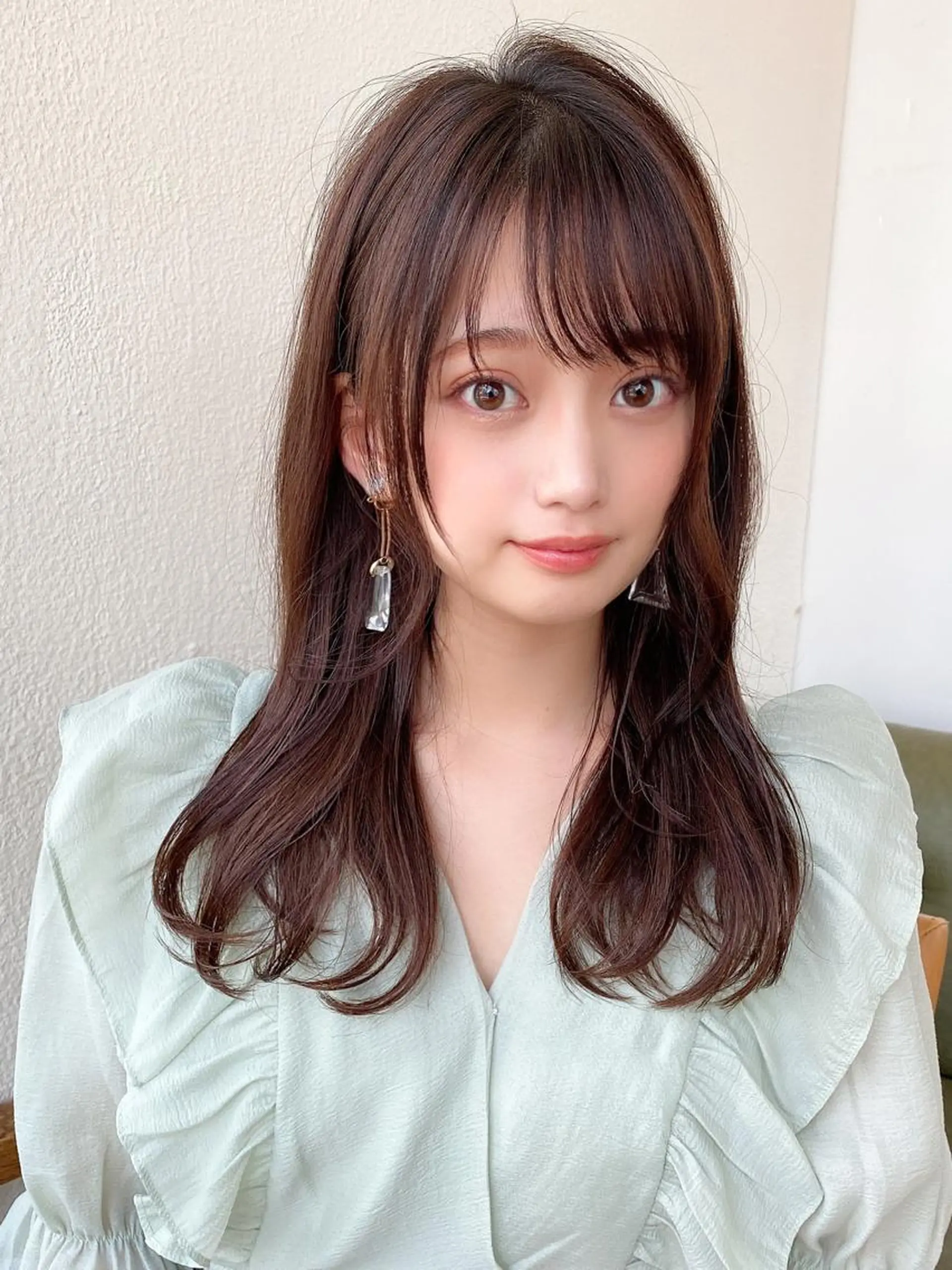 セミロング カラー ベージュカラー 顔周りカット レイヤーカット 井上晃輔/ショート /ボブ/ミディアムのヘアスタイル