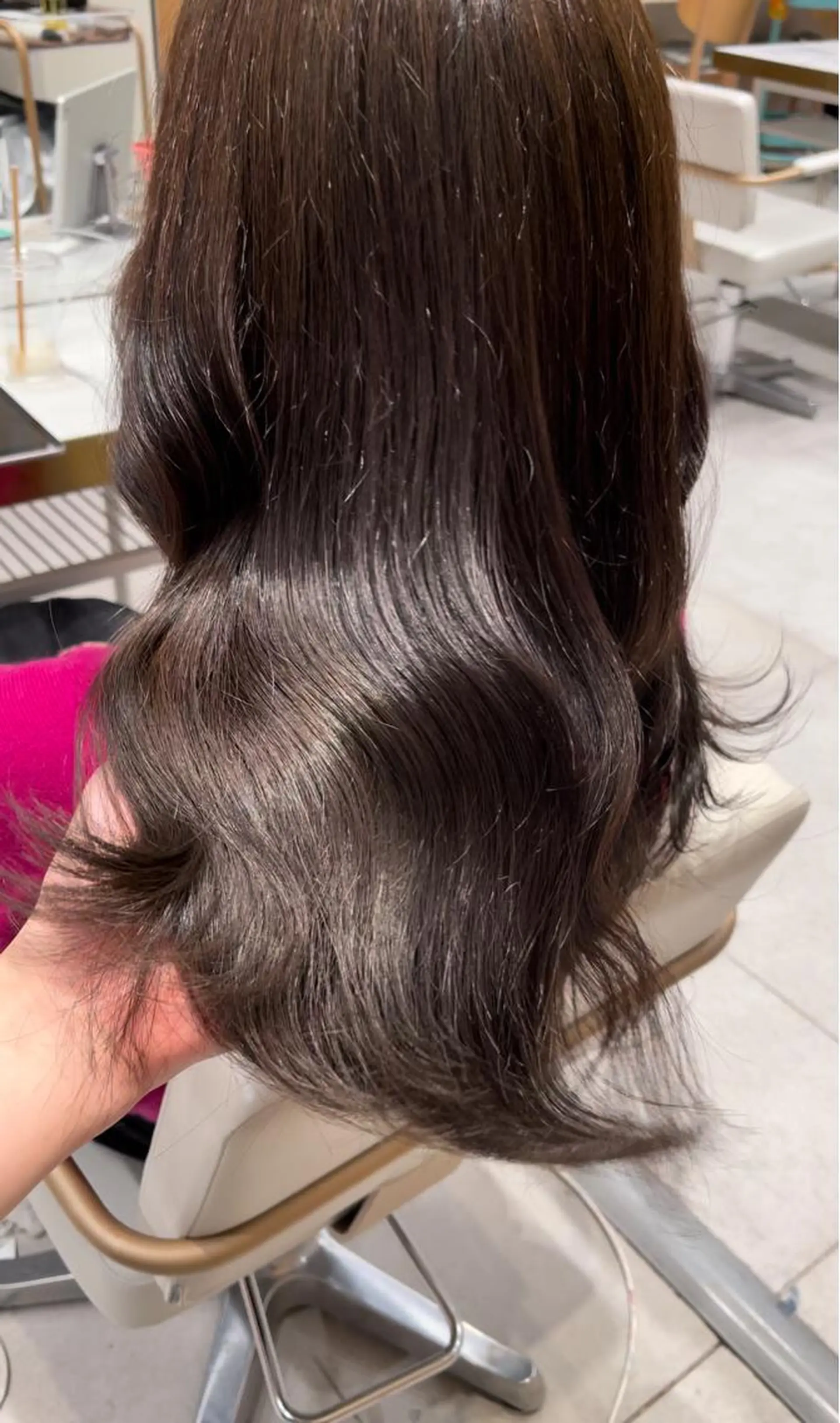 ロング カラー アッシュ ベージュカラー 黒髪 ブリーチ ブルーカラー 顔周り特化/韓国ヘア /レイヤー/吉野幸大のヘアスタイル