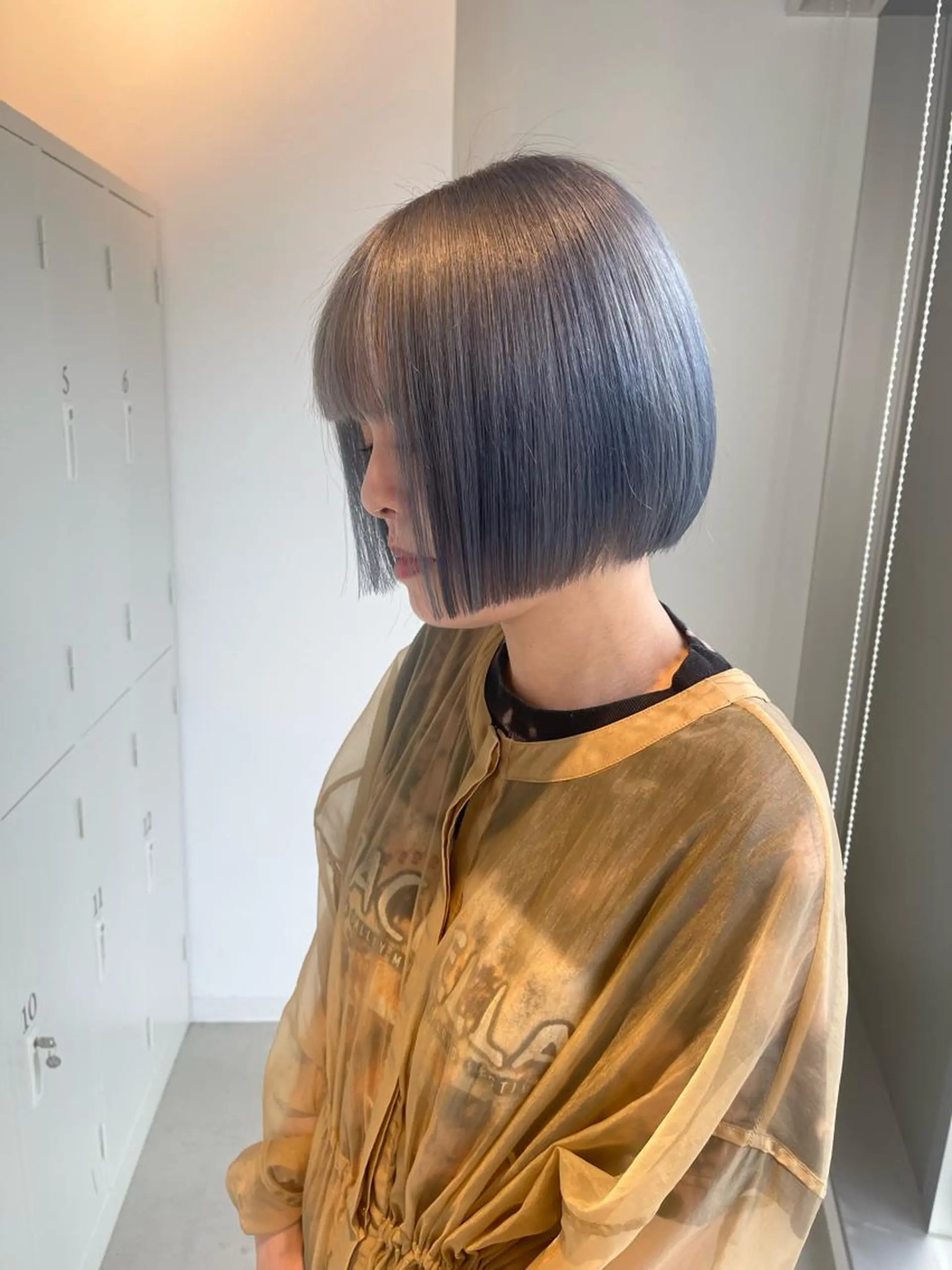 ショート カラー ヘアカラー トリートメント 店長　MANAMI ／ブリーチ／骨格ボブのヘアスタイル