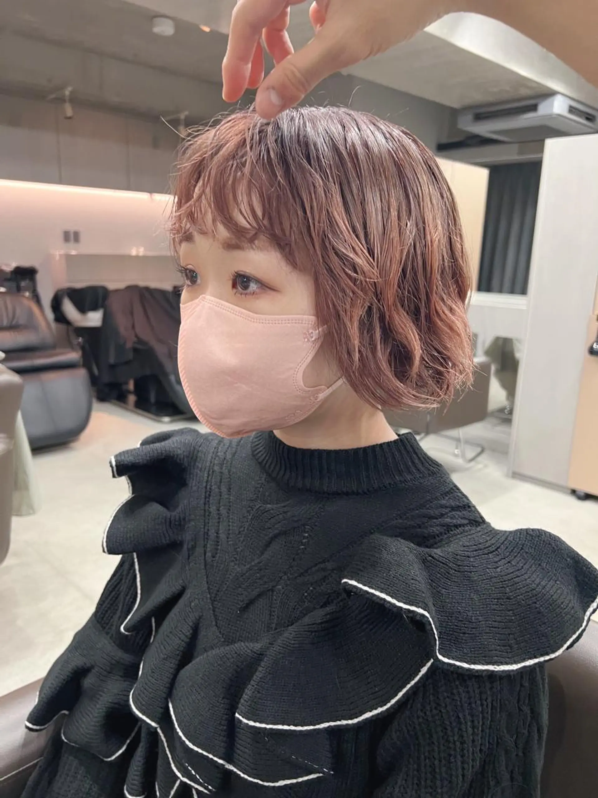 ショート パーマ ボブパーマコテ巻き風 パーマNo1深江秀平のヘアスタイル