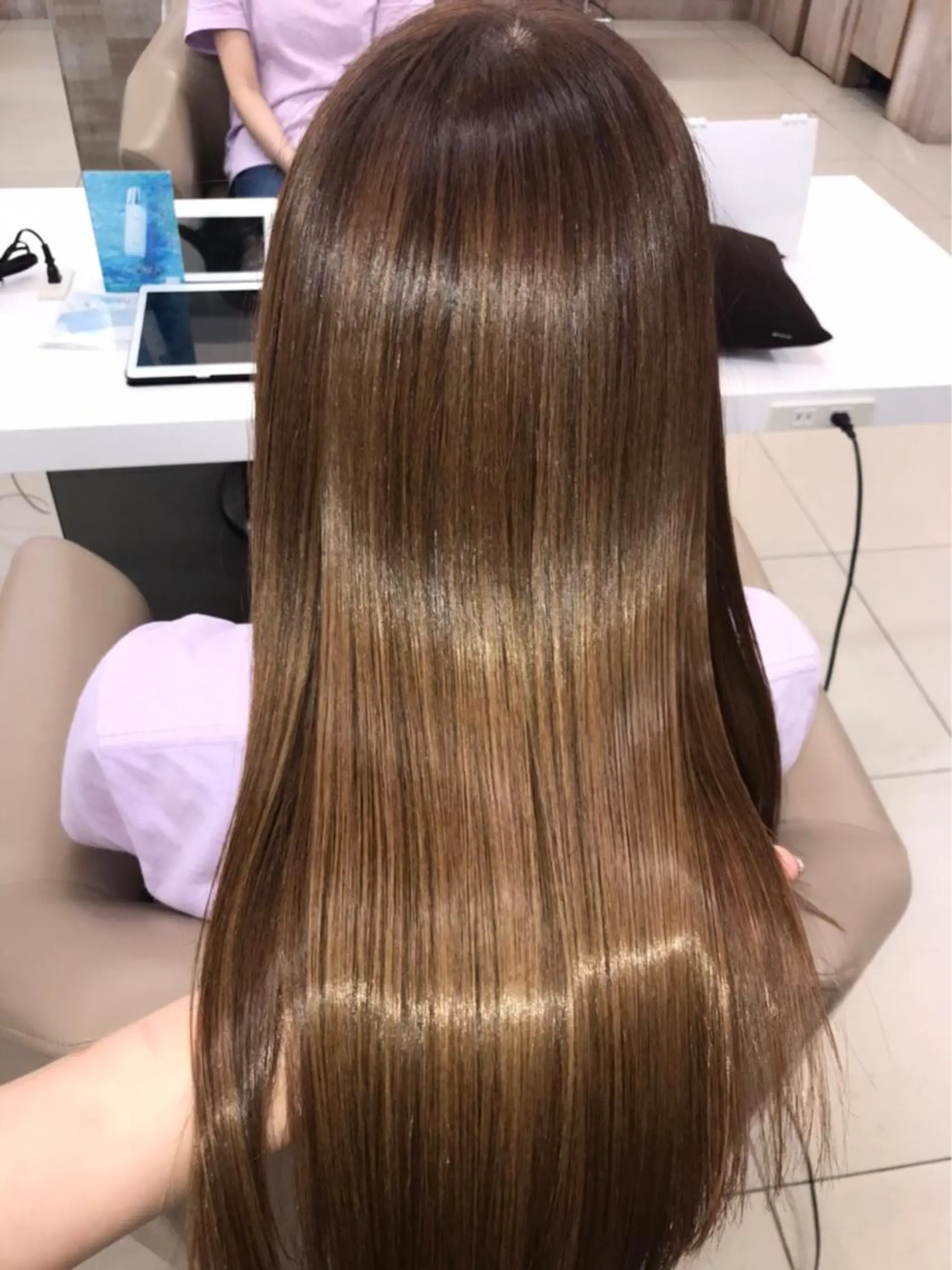 ロング カラー パーマ ヘアアレンジ 韓国風ヘア トリートメント クリスタルマジック hair &　eyeのヘアスタイル