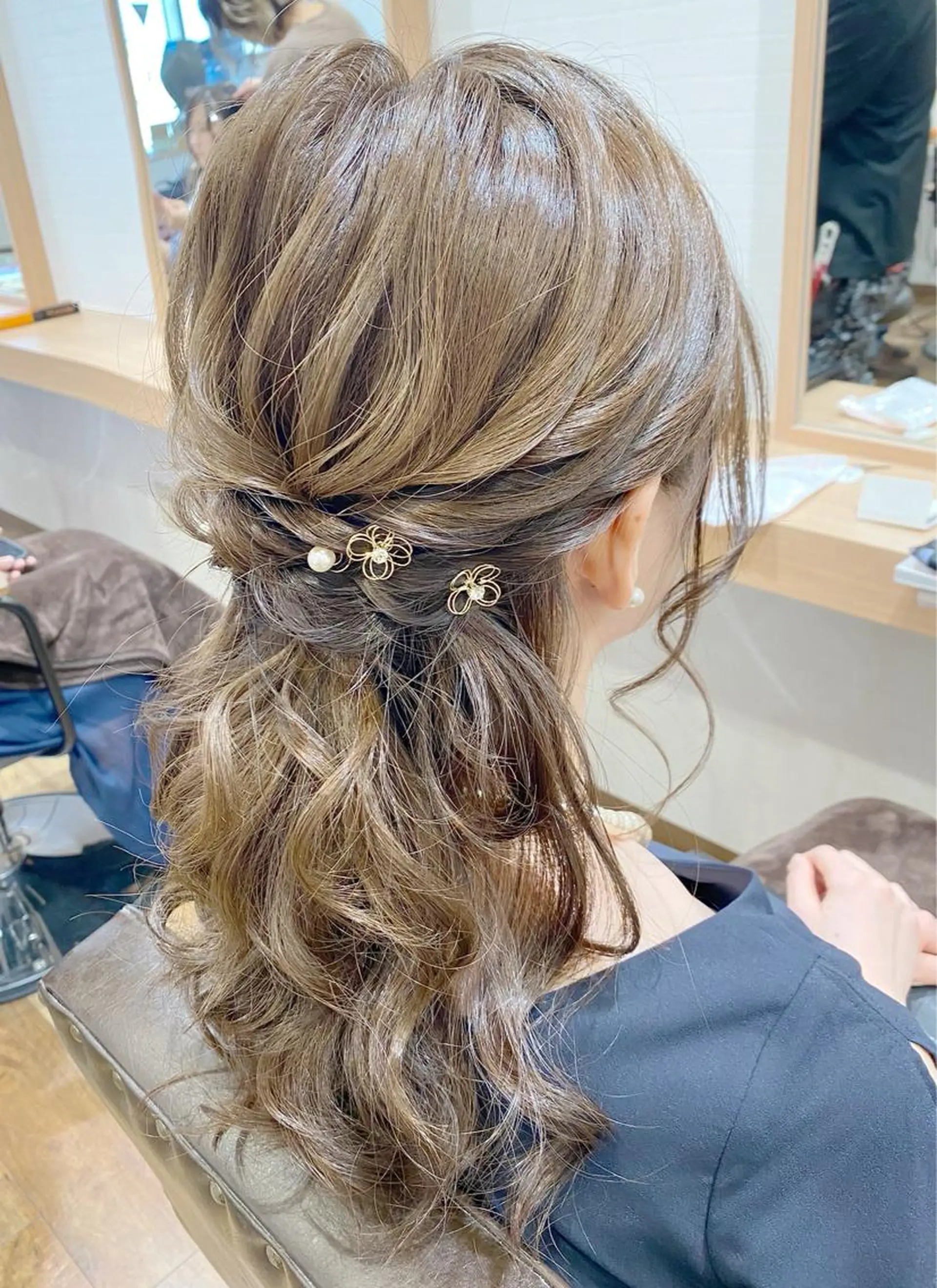 ヘアアレンジ ハーフアップ ヘアセット GRANLUSSO 〜グランルッソ駅前店所属・木口 嘉美のヘアスタイル