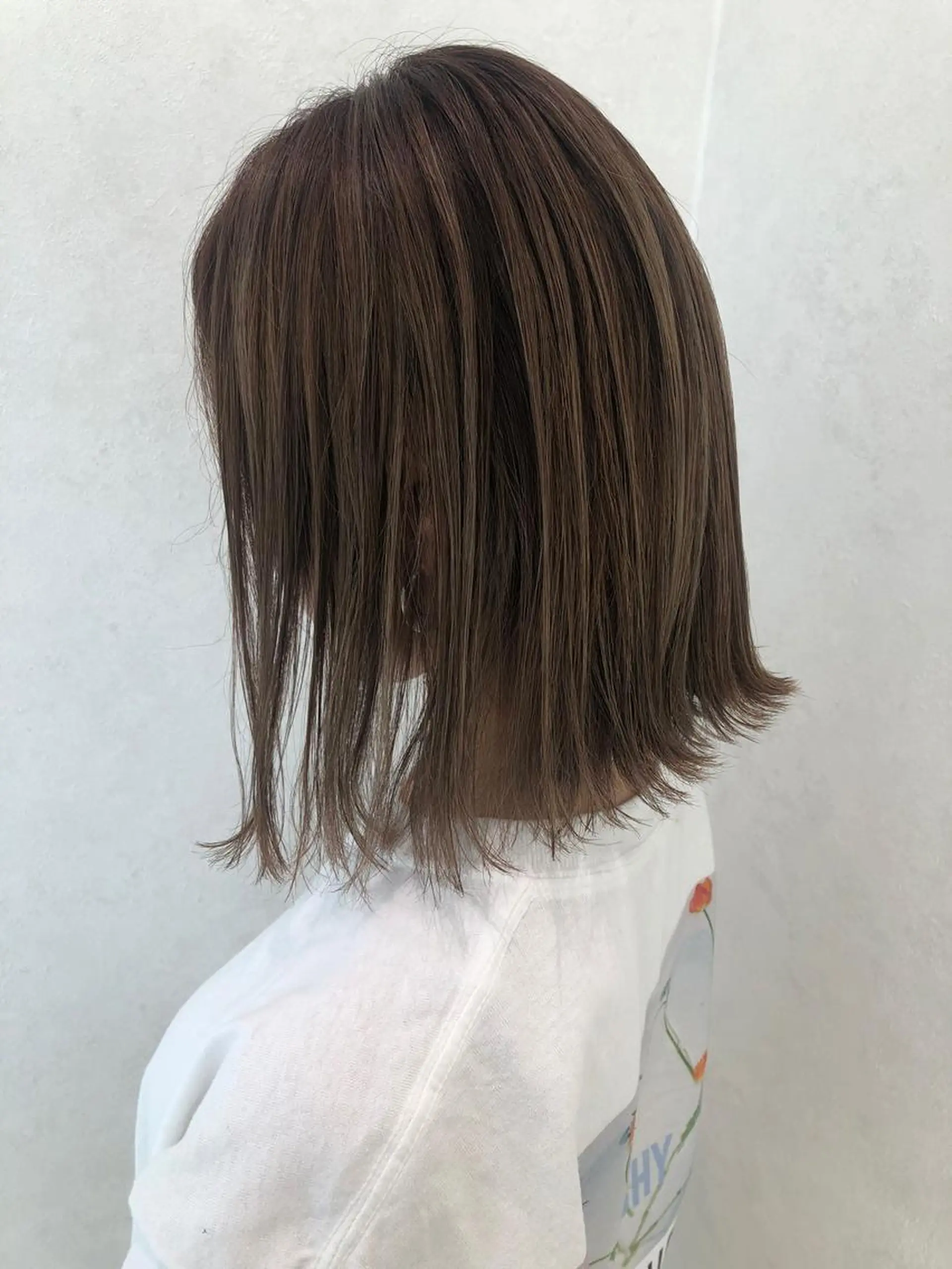 ミディアム カット ヘアカラー トリートメント 小松崎 結花のヘアスタイル