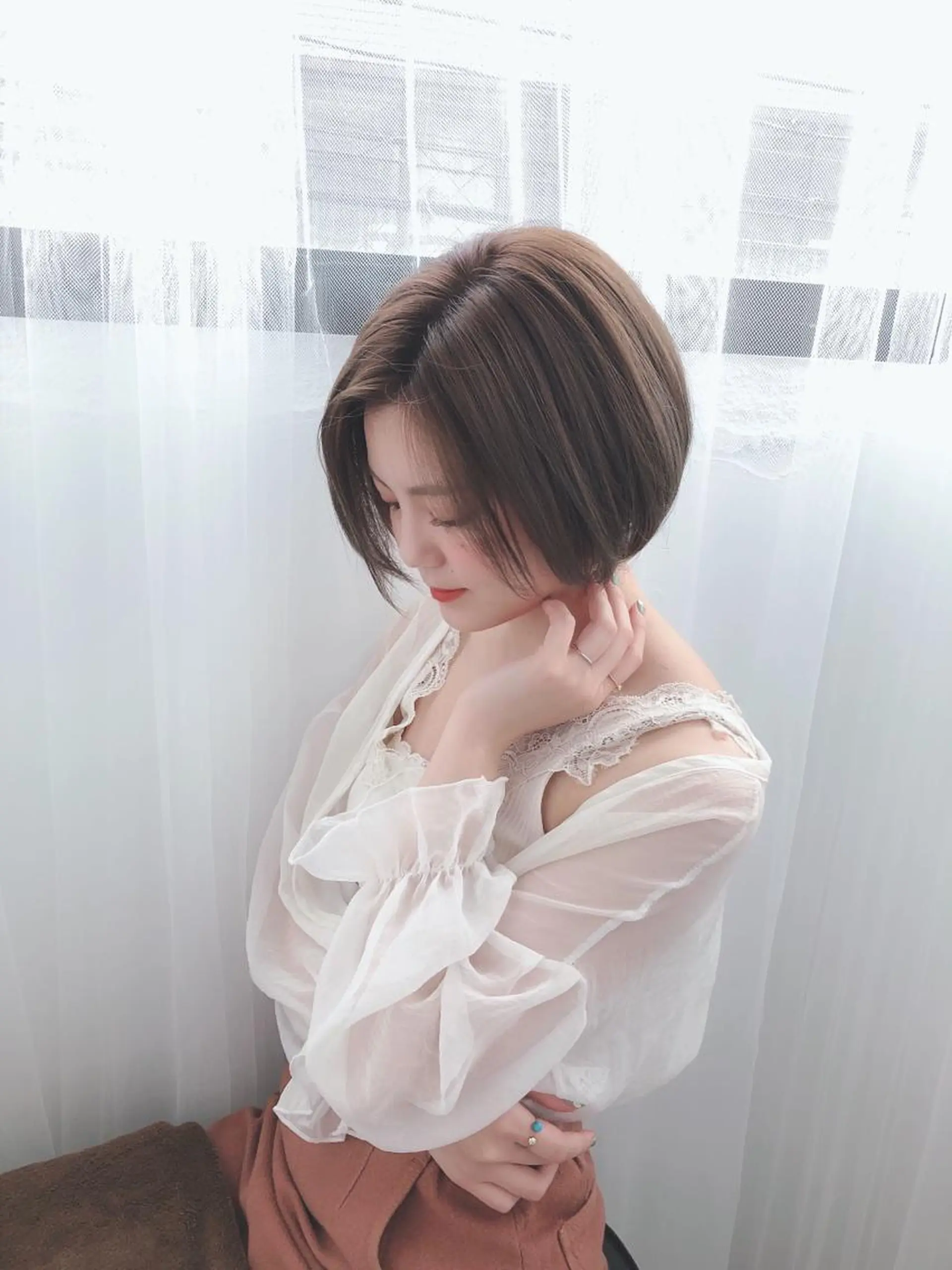 ショート カラー パーマ 美髪矯正 Rioのヘアスタイル